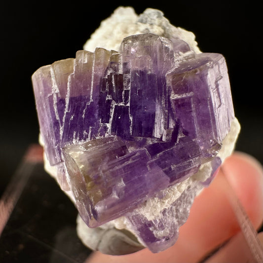 Purple Fluorapatite (Afghanistan), natural purple apatite, terminated apatite crystal, mineral specimen, rare gems, fluorapatite