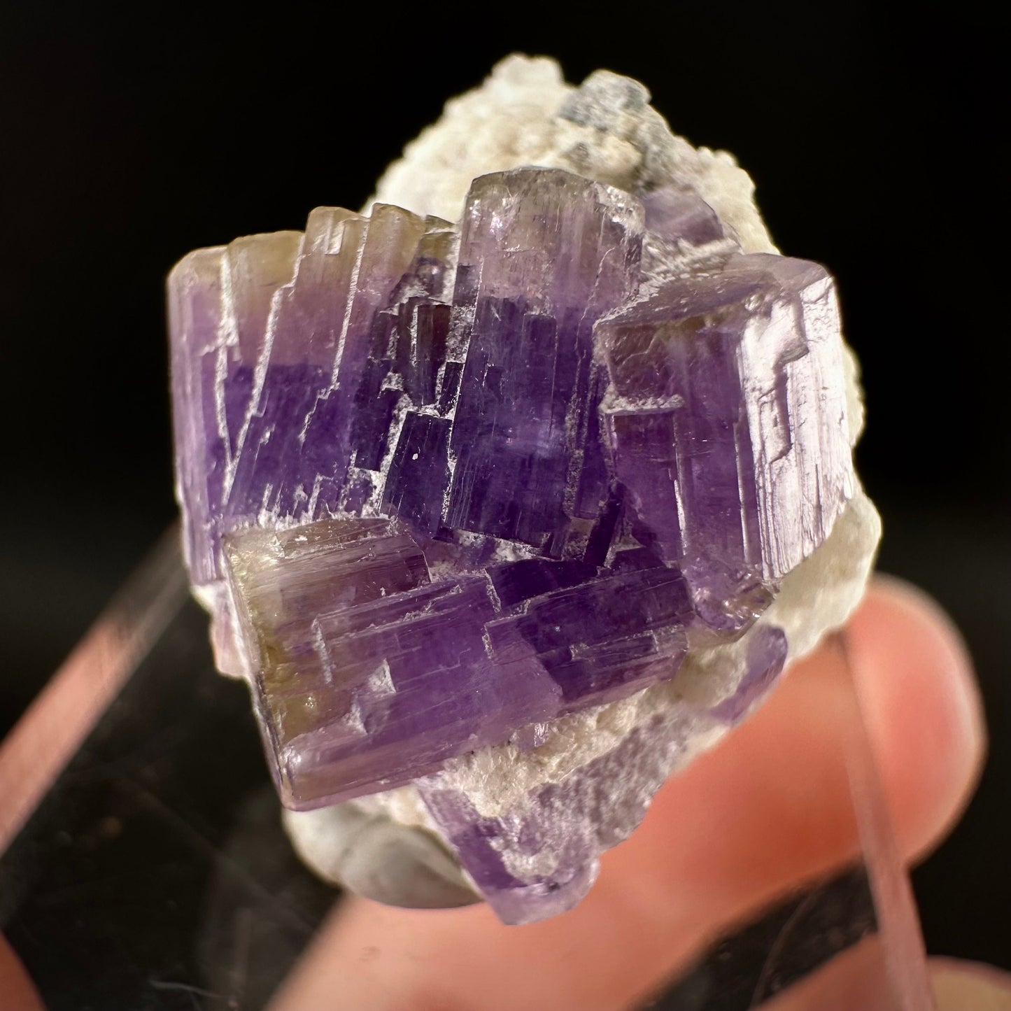 Purple Fluorapatite (Afghanistan), natural purple apatite, terminated apatite crystal, mineral specimen, rare gems, fluorapatite