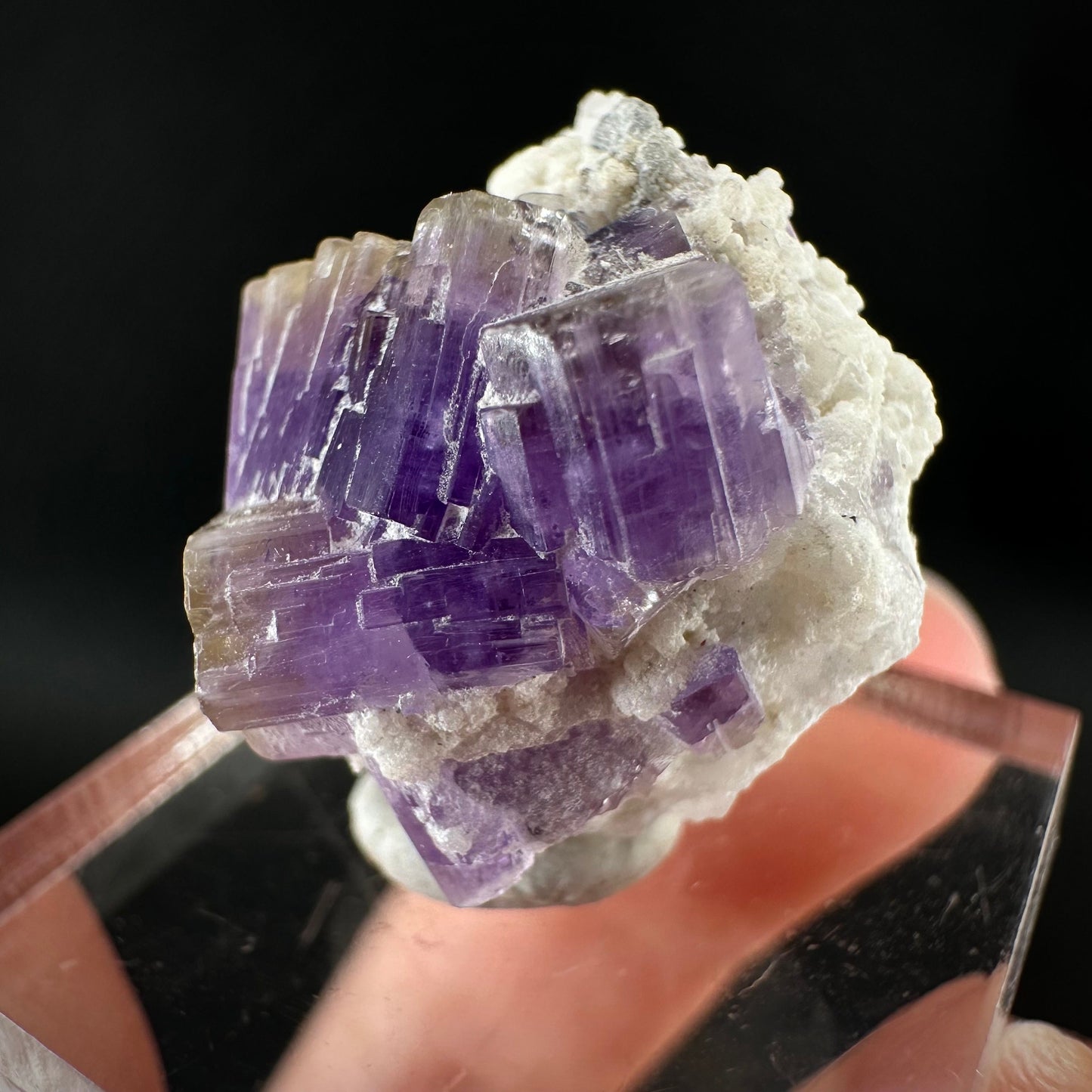Purple Fluorapatite (Afghanistan), natural purple apatite, terminated apatite crystal, mineral specimen, rare gems, fluorapatite