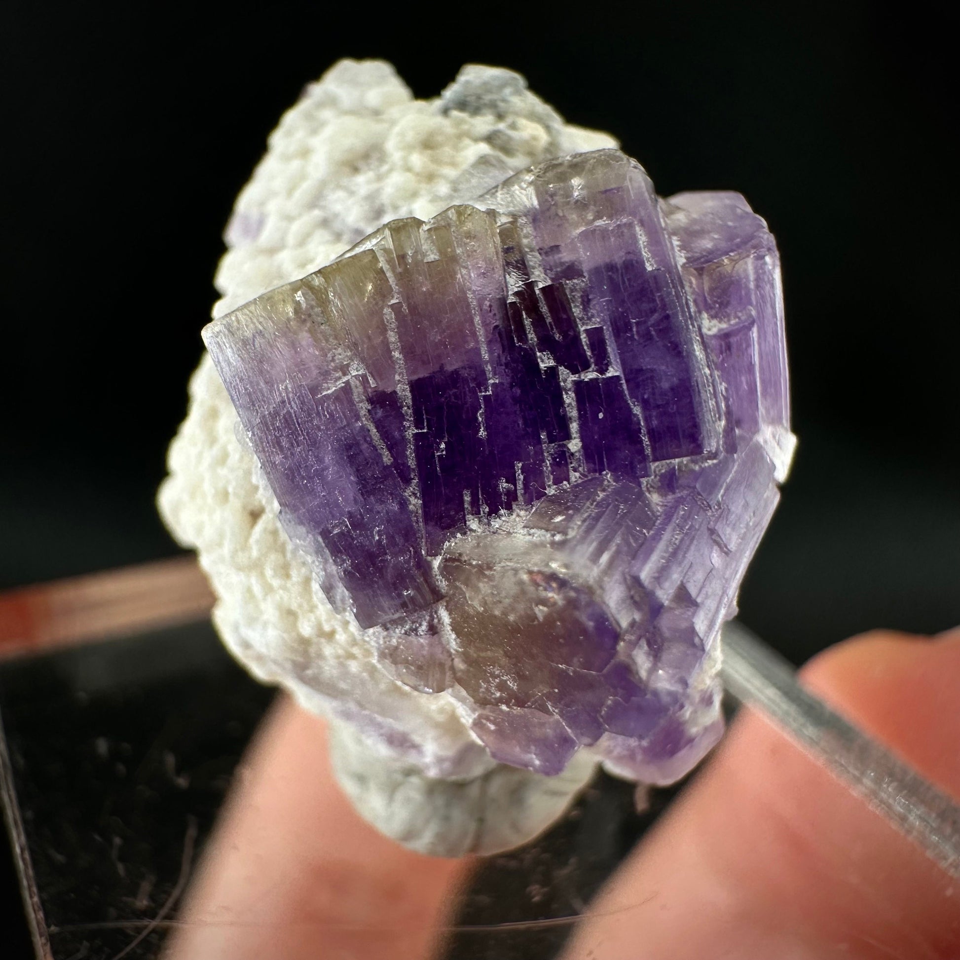 Purple Fluorapatite (Afghanistan), natural purple apatite, terminated apatite crystal, mineral specimen, rare gems, fluorapatite