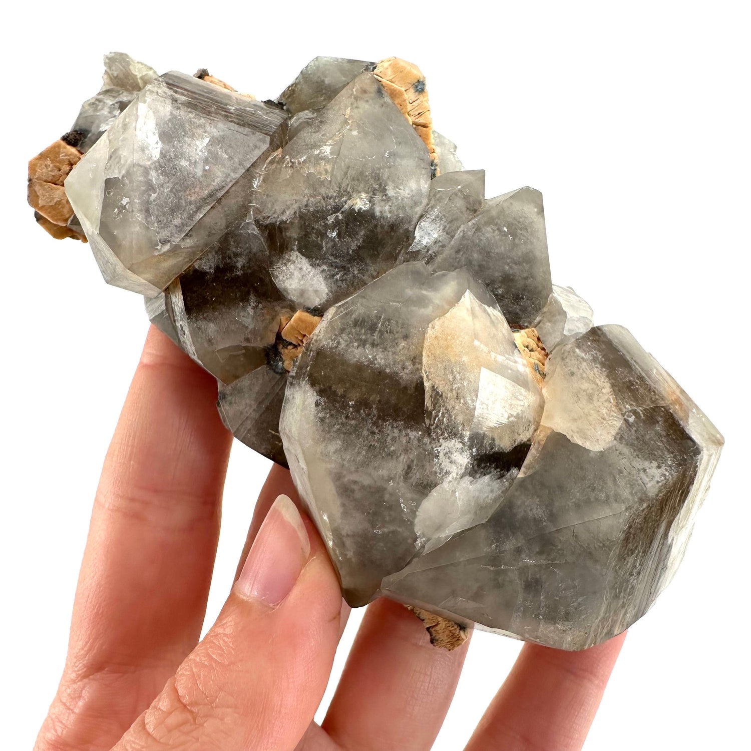 Gitter Quartz with Feldspar & Foitite (Namibia) | lattice quartz, smoky quartz crystal, smoky quartz point, quartz crystal, crystals