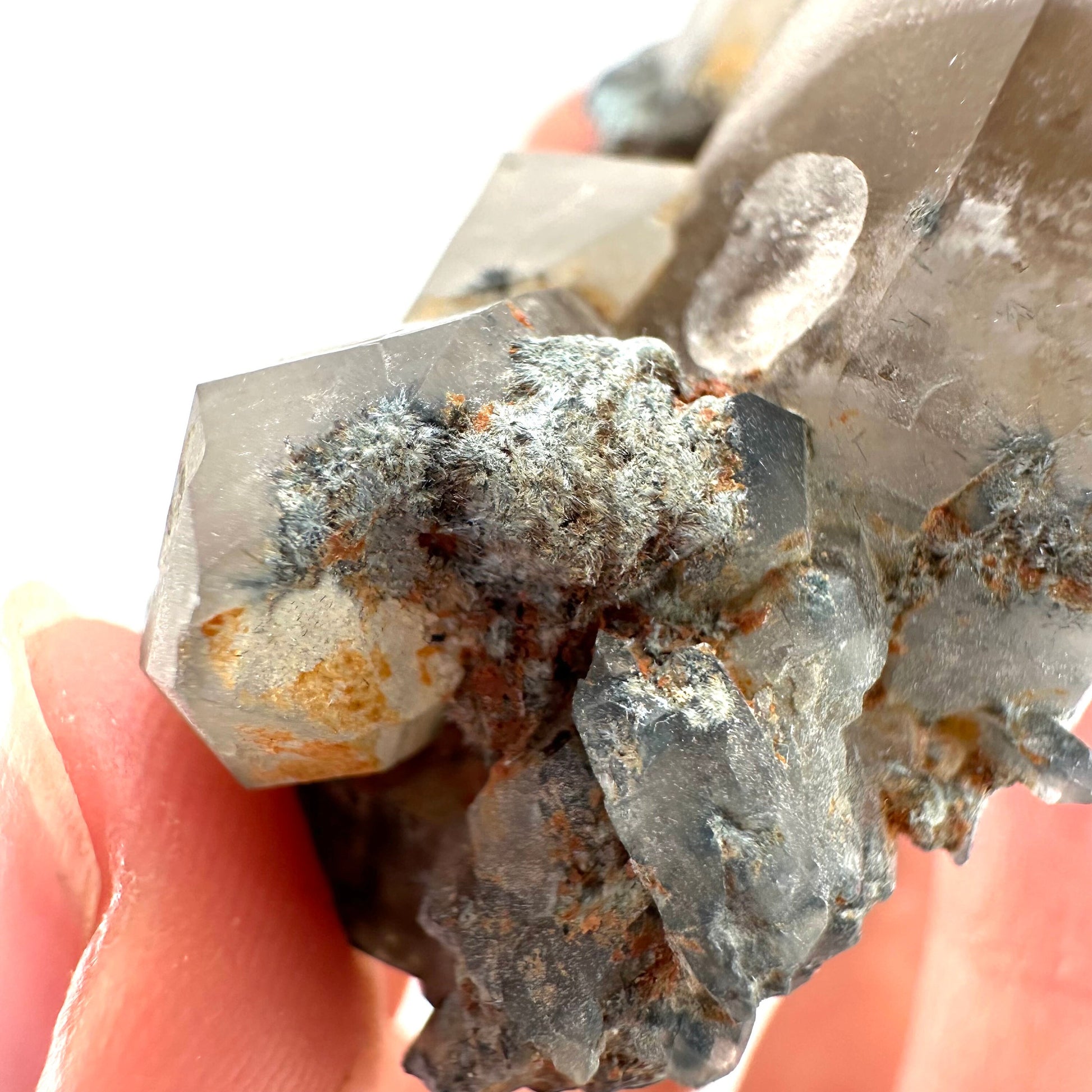 Gitter Quartz & Foitite (Namibia) | lattice quartz, smoky quartz crystal, smoky quartz point, quartz crystal, crystals