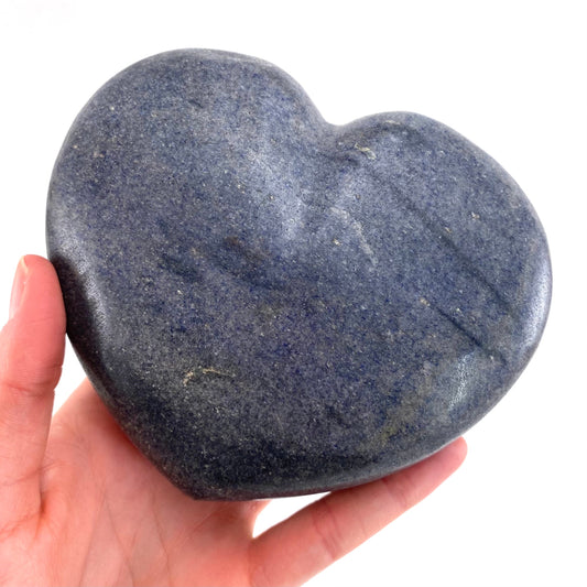 Lazulite Heart, crystal heart, Lazulite palm stone, lazulite palmstone, pocket stone, lazulite