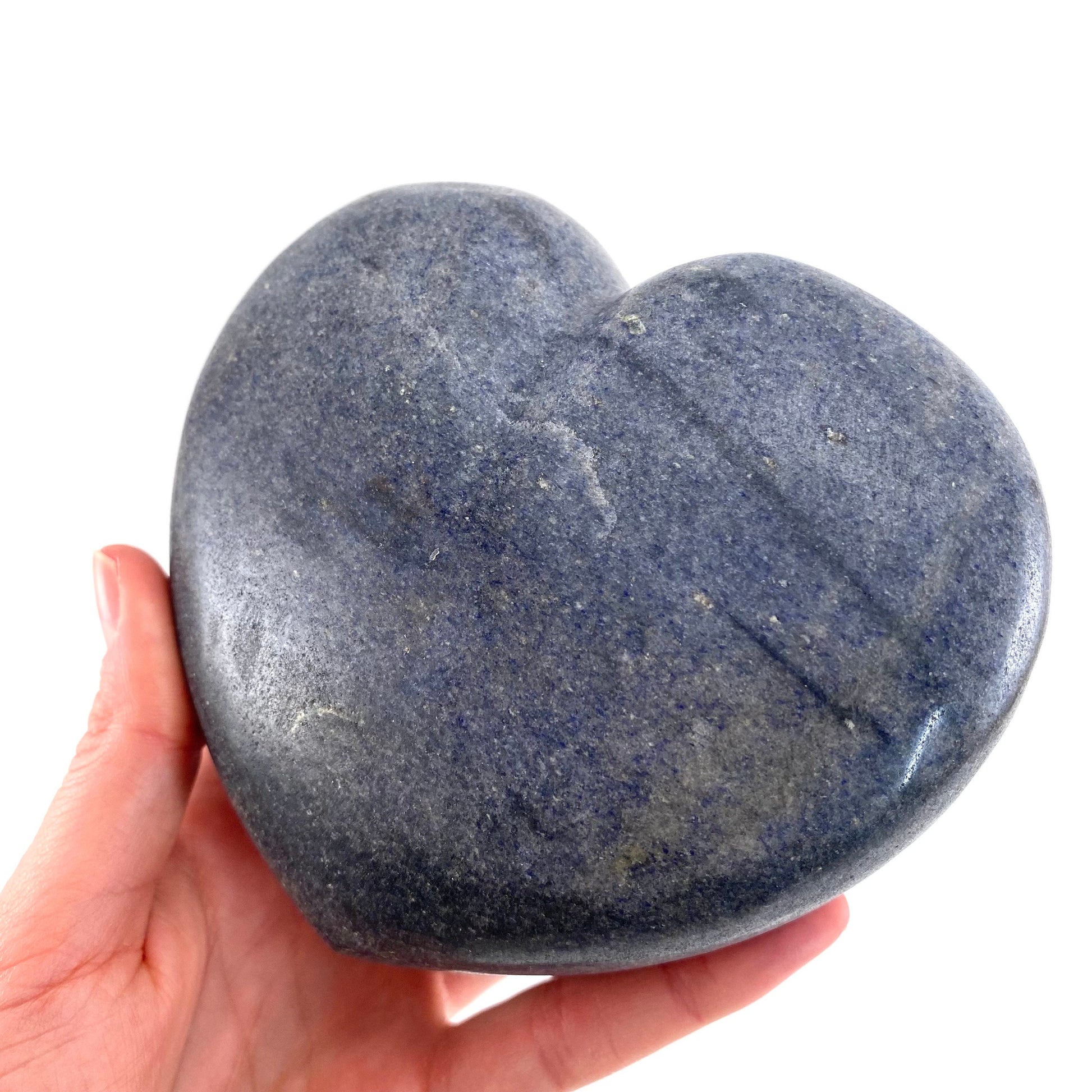 Lazulite Heart, crystal heart, Lazulite palm stone, lazulite palmstone, pocket stone, lazulite