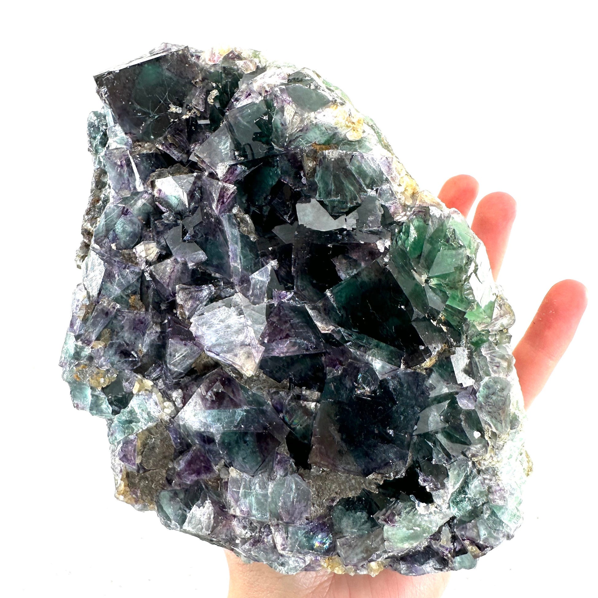 Okorusu Fluorite (Namibia) | fluorite cluster, cubic fluorite, green fluorite, crystals, mineral specimen