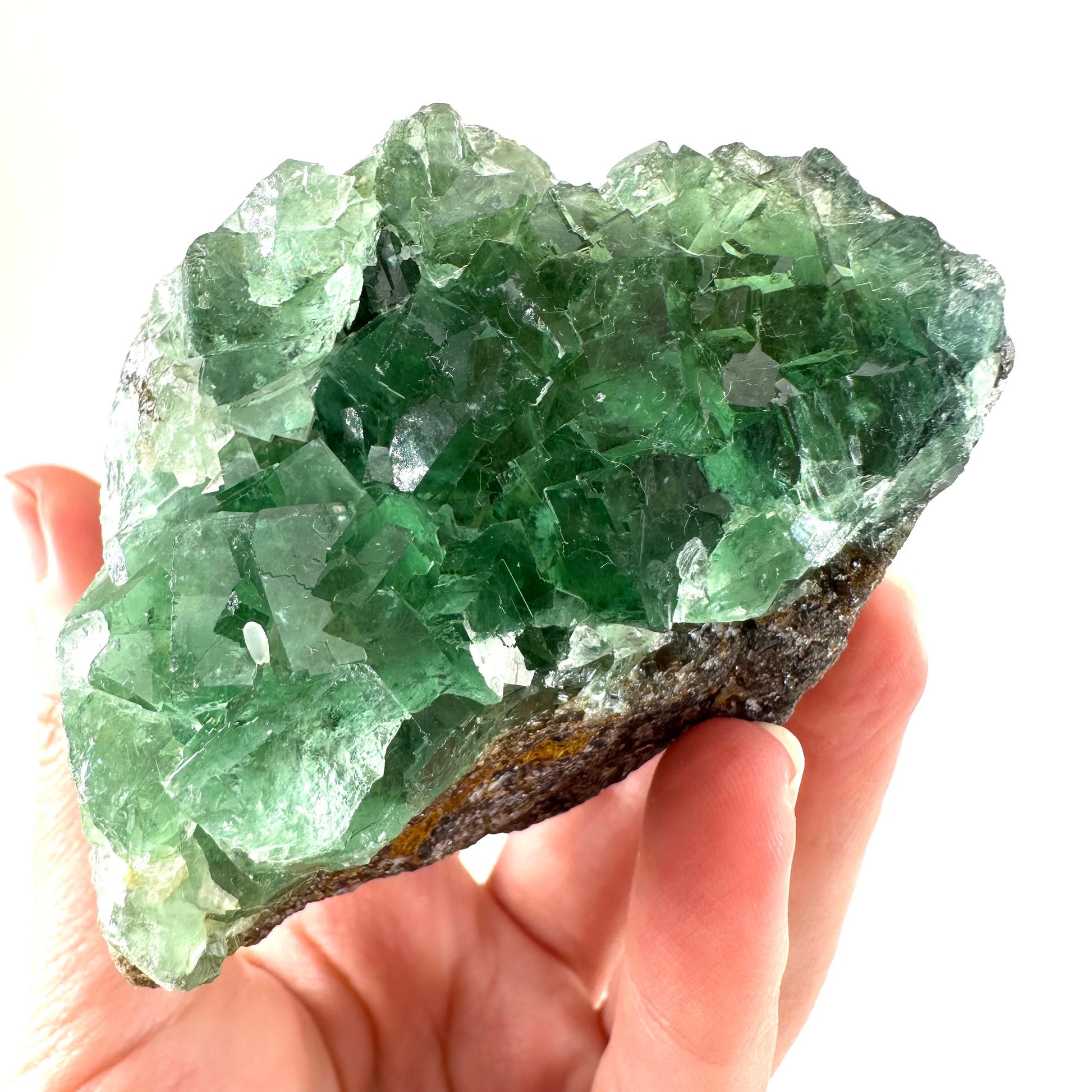 Okorusu Fluorite (Namibia) | fluorite cluster, cubic fluorite, green fluorite, crystals, mineral specimen