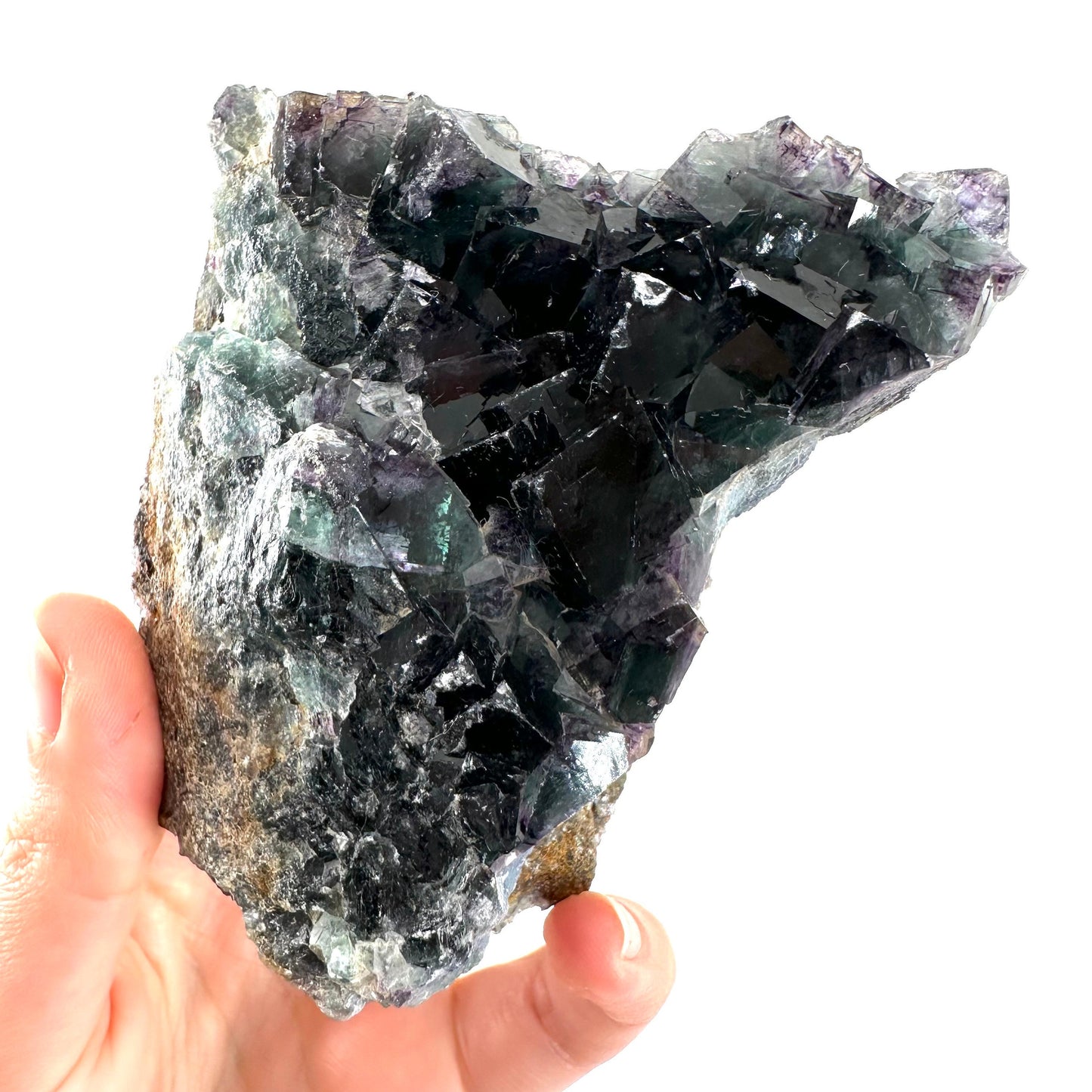 Okorusu Fluorite (Namibia) | fluorite cluster, cubic fluorite, green fluorite, purple fluorite, crystals, mineral specimen