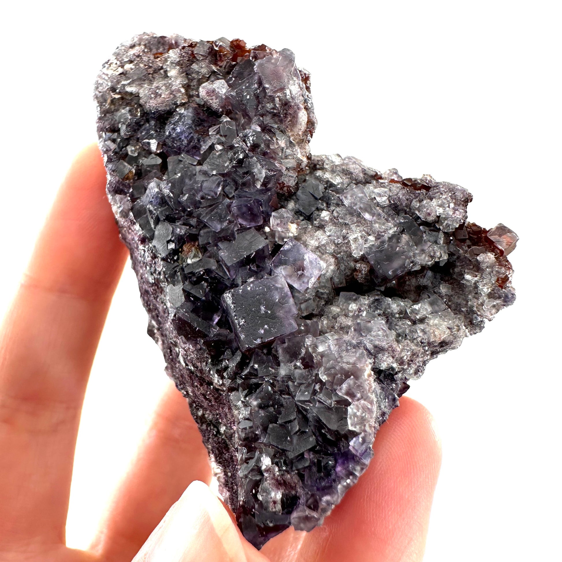 Okorusu Fluorite (Namibia) | fluorite cluster, cubic fluorite, purple fluorite, crystals, mineral specimen