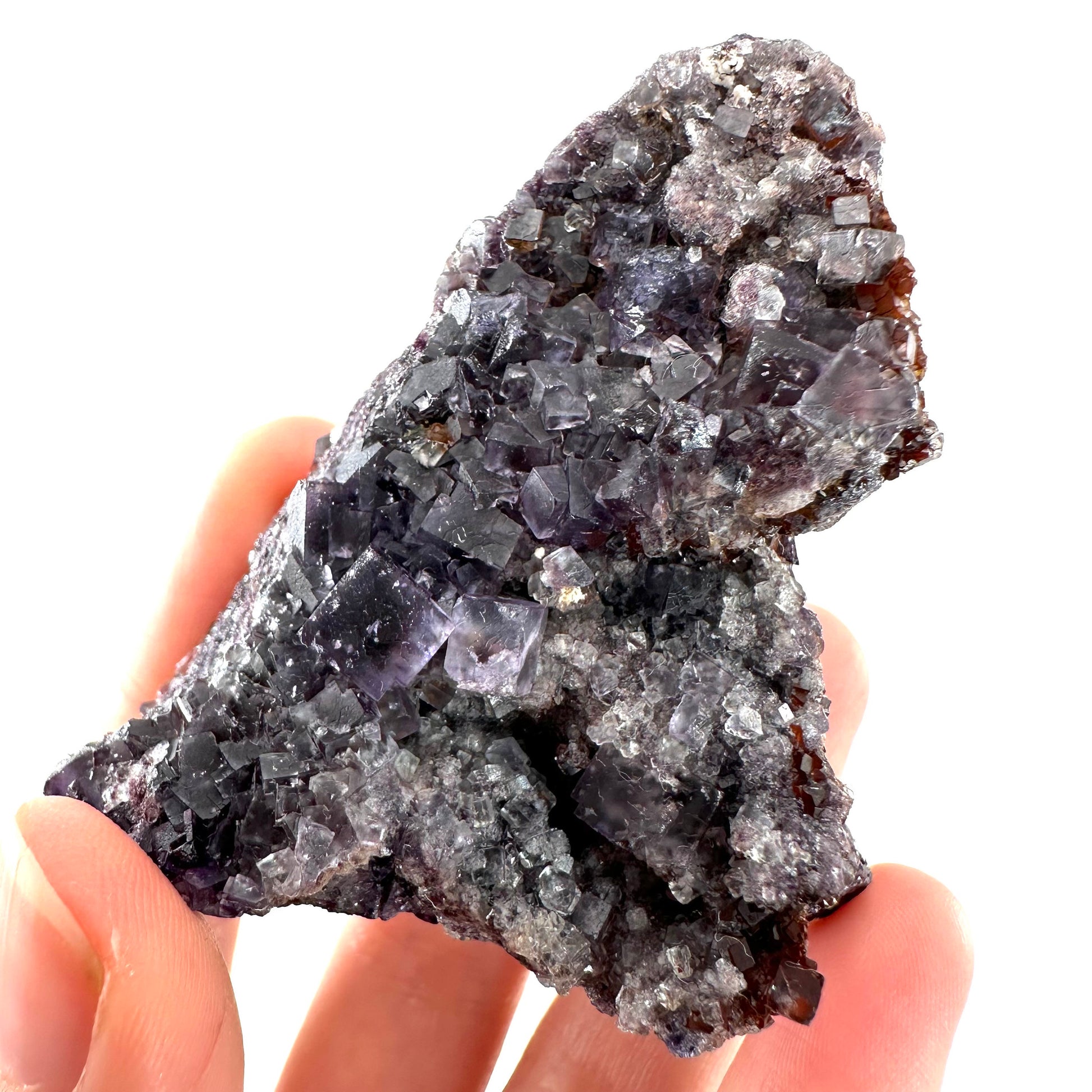 Okorusu Fluorite (Namibia) | fluorite cluster, cubic fluorite, purple fluorite, crystals, mineral specimen