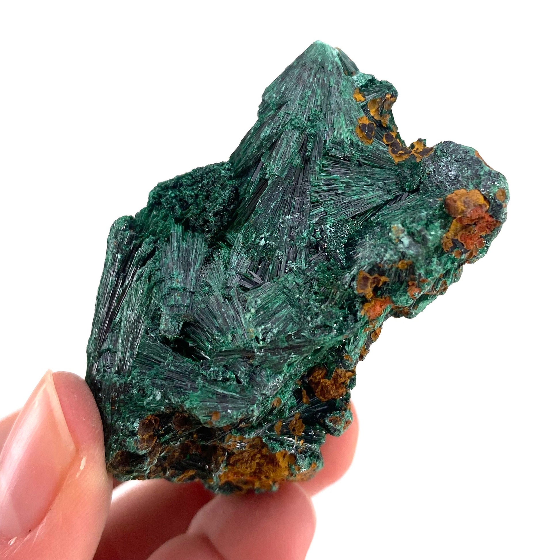Fibrous Velvet Malachite Specimen (Congo), natural malachite, velvet malachite, malachite crystal