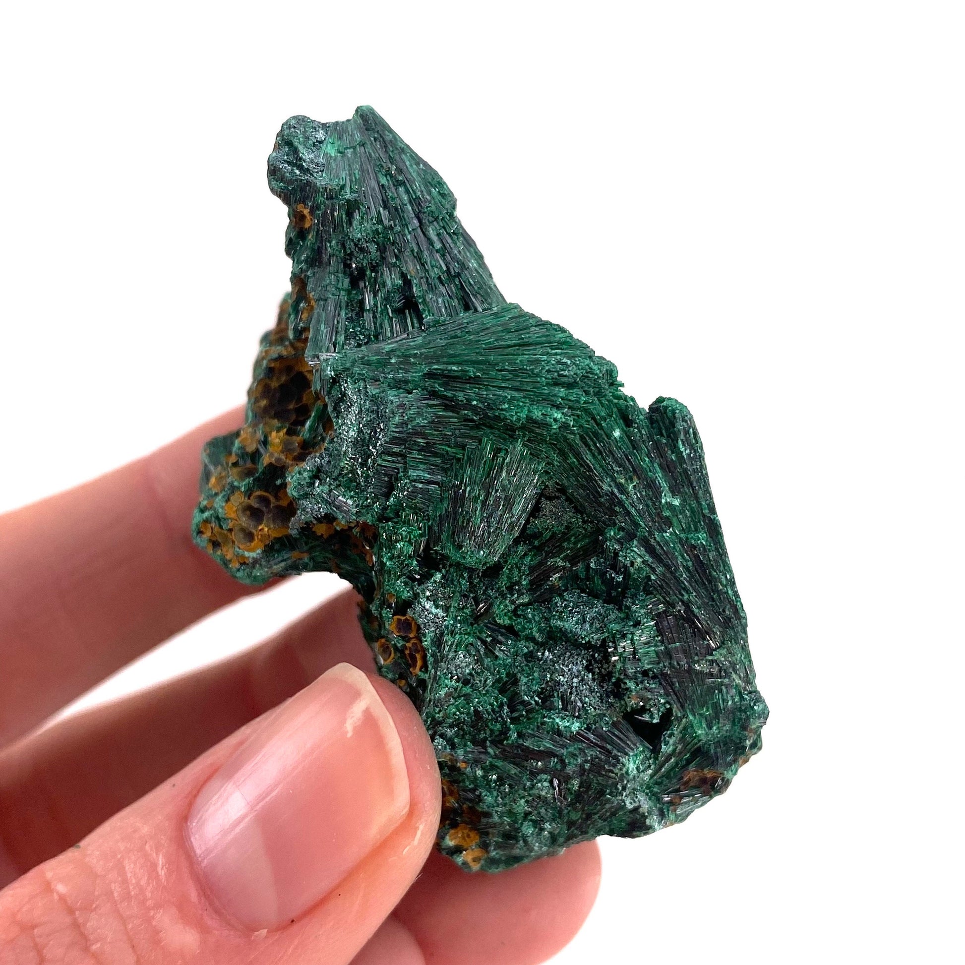 Fibrous Velvet Malachite Specimen (Congo), natural malachite, velvet malachite, malachite crystal