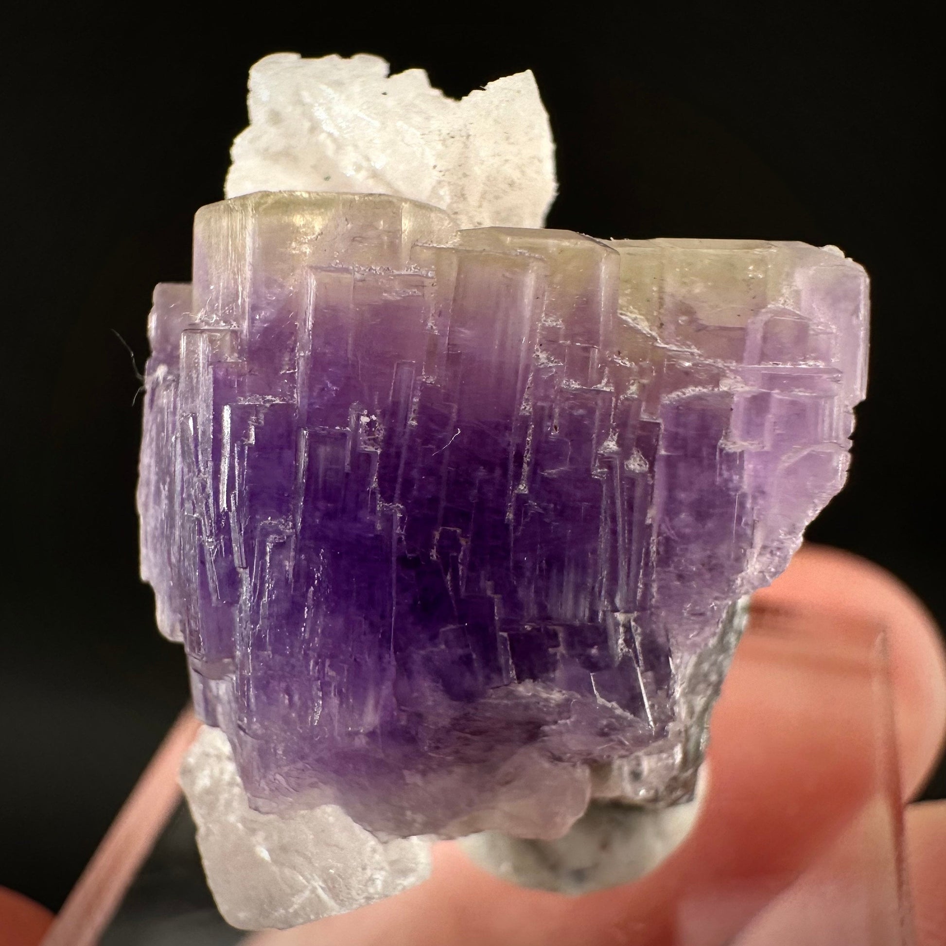 Purple Fluorapatite (Afghanistan), natural purple apatite, terminated apatite crystal, mineral specimen, rare gems, fluorapatite