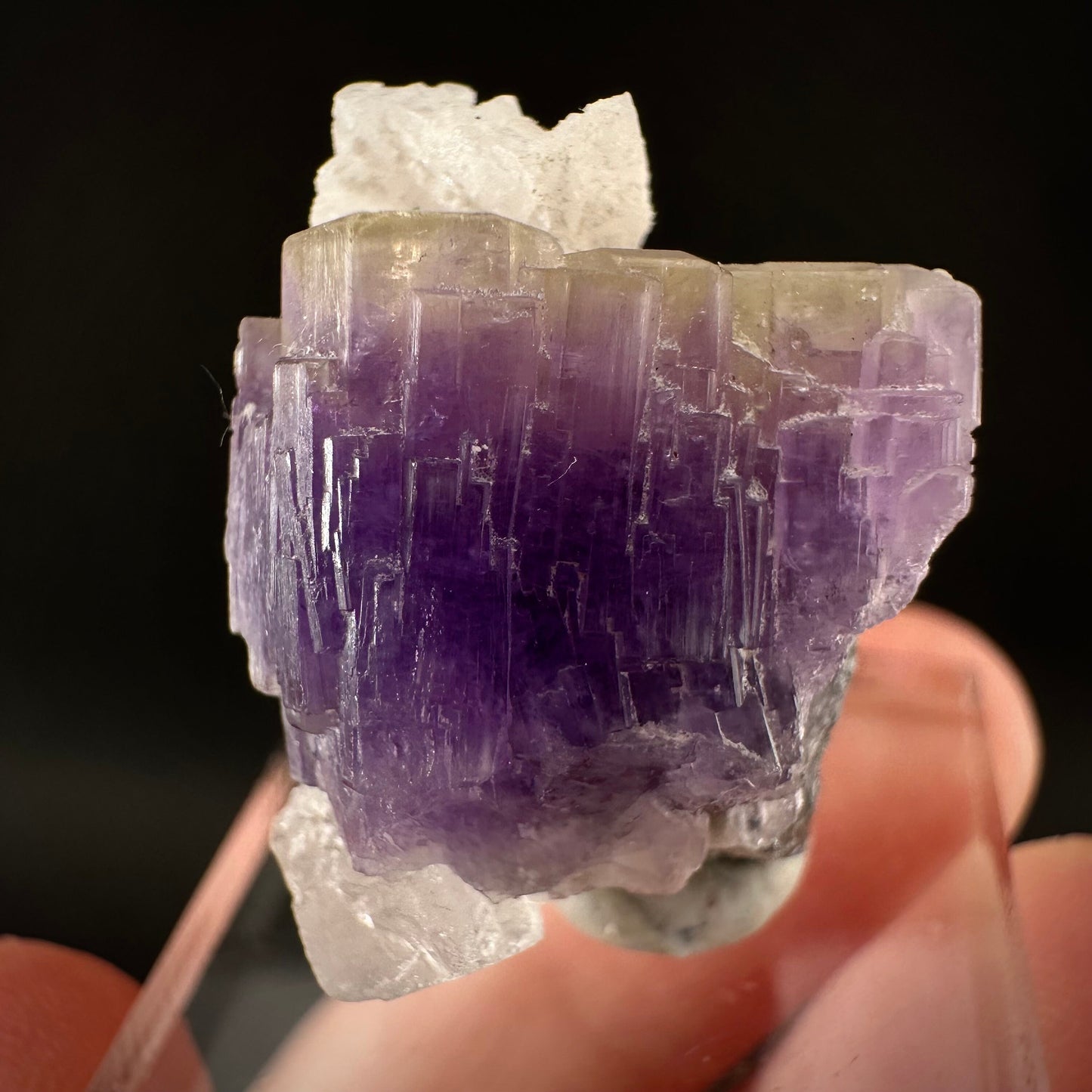 Purple Fluorapatite (Afghanistan), natural purple apatite, terminated apatite crystal, mineral specimen, rare gems, fluorapatite