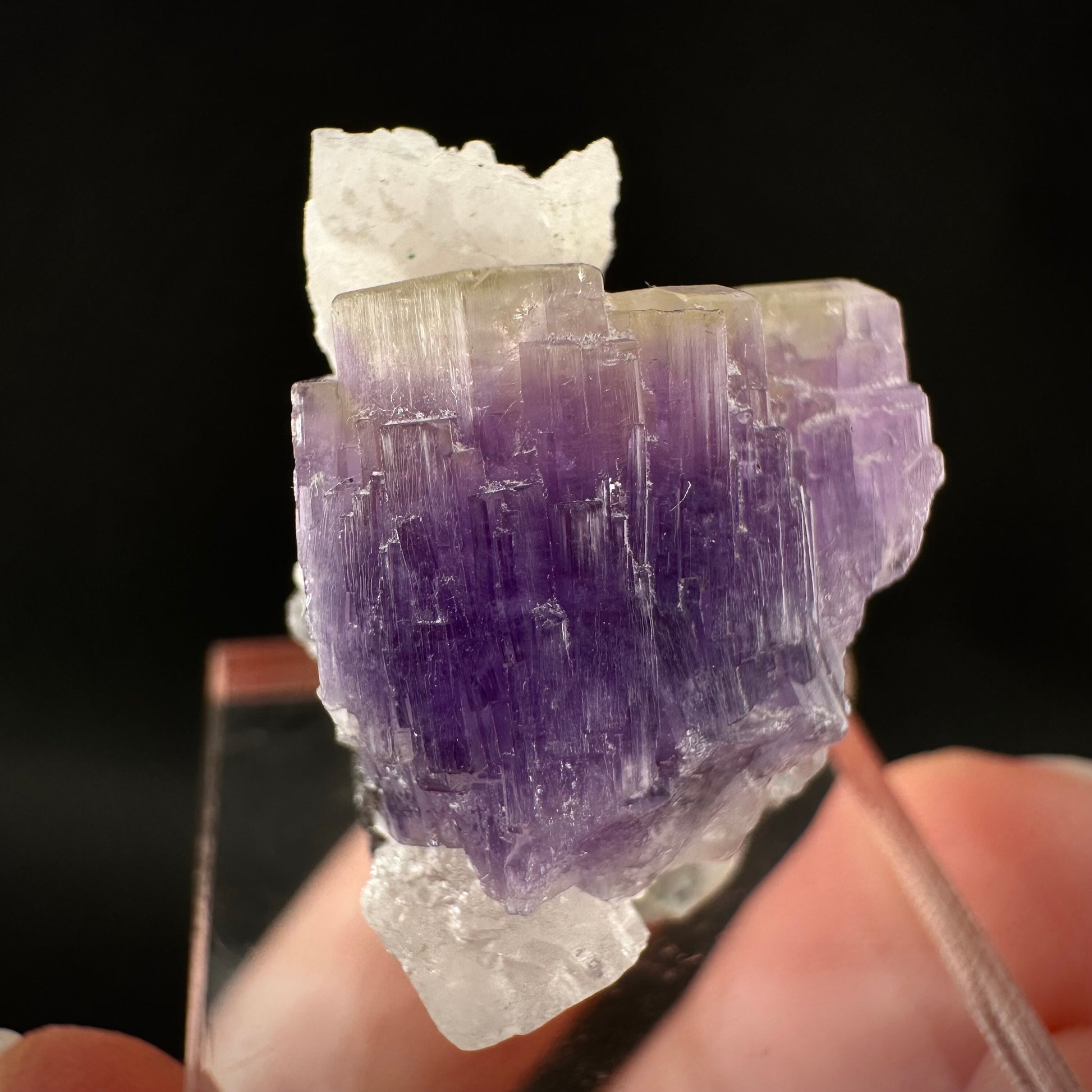 Purple Fluorapatite (Afghanistan), natural purple apatite, terminated apatite crystal, mineral specimen, rare gems, fluorapatite