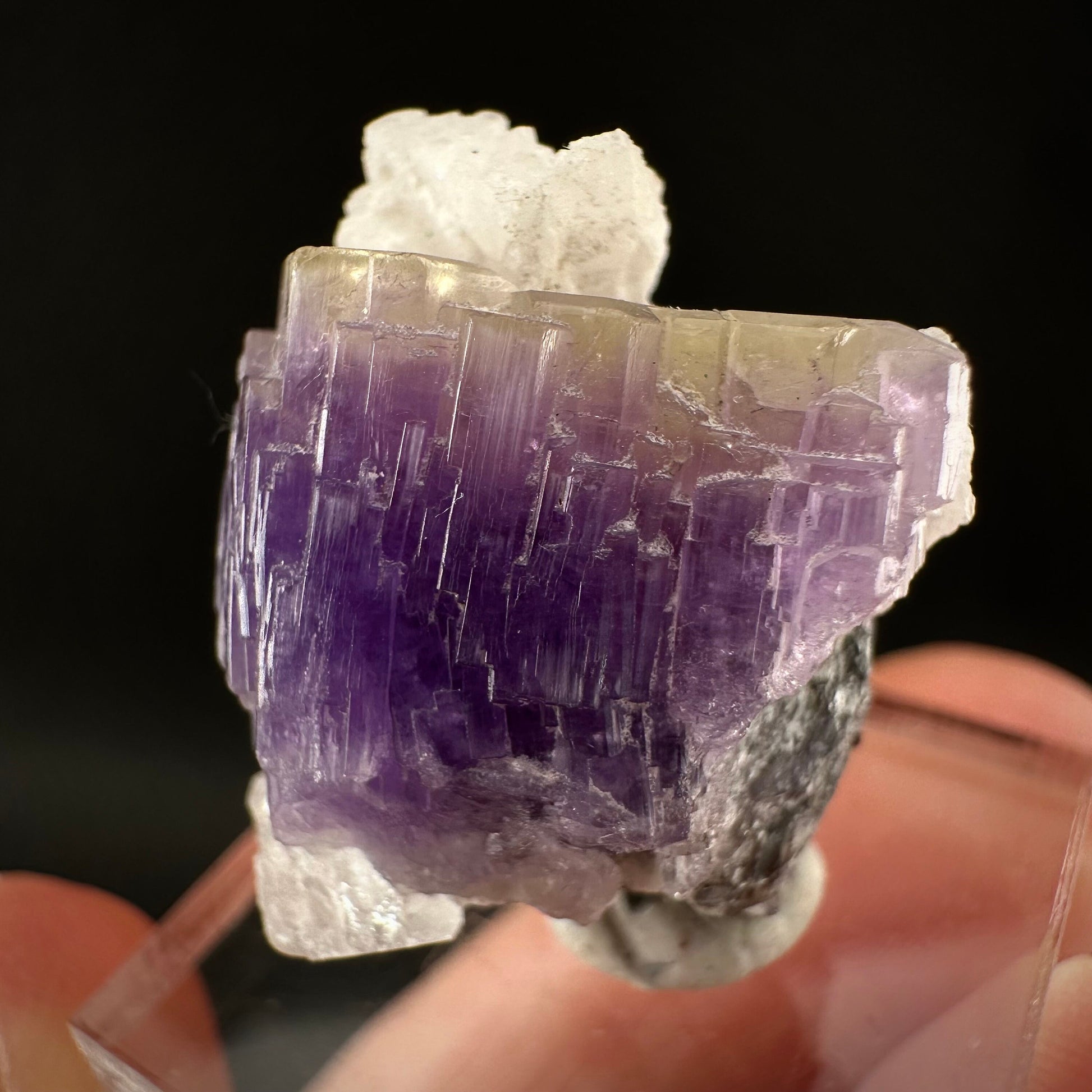 Purple Fluorapatite (Afghanistan), natural purple apatite, terminated apatite crystal, mineral specimen, rare gems, fluorapatite