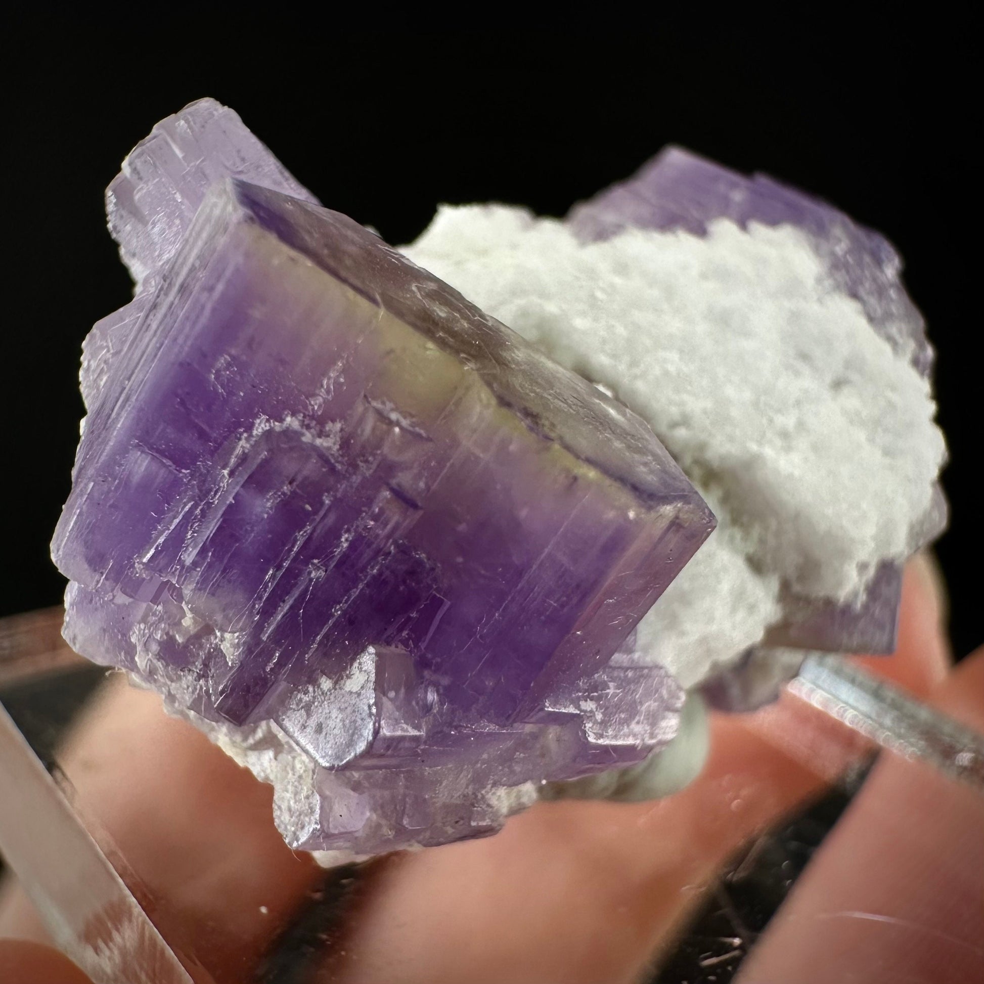 Purple Fluorapatite (Afghanistan), natural purple apatite, terminated apatite crystal, mineral specimen, rare gems, fluorapatite