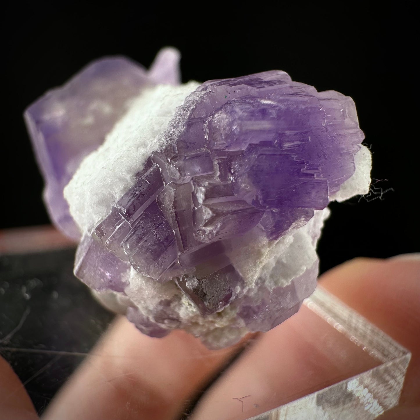 Purple Fluorapatite (Afghanistan), natural purple apatite, terminated apatite crystal, mineral specimen, rare gems, fluorapatite