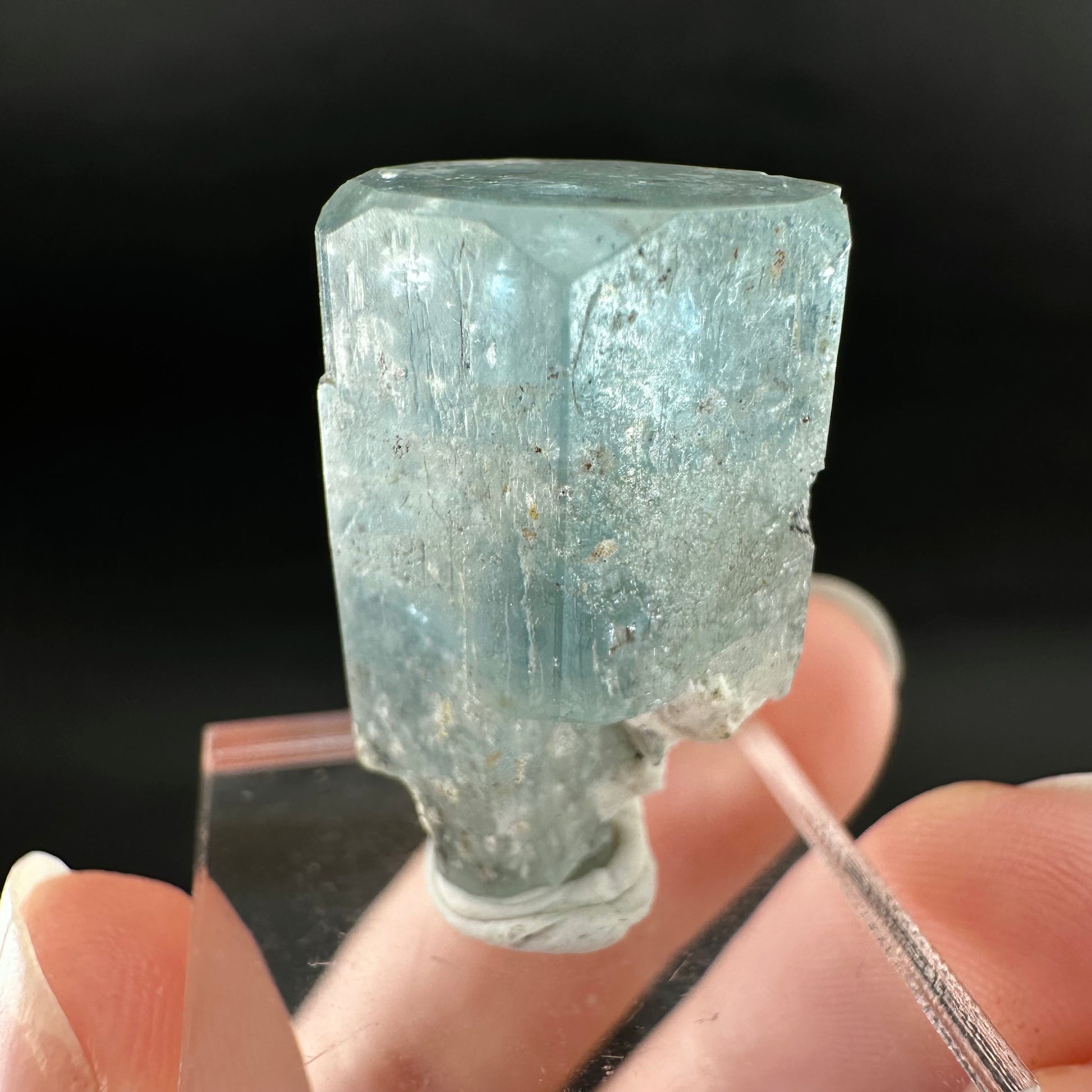 Beryl var. Aquamarine (Namibia) | terminated aquamarine, raw aquamarine, natural aquamarine crystal, aquamarine specimen