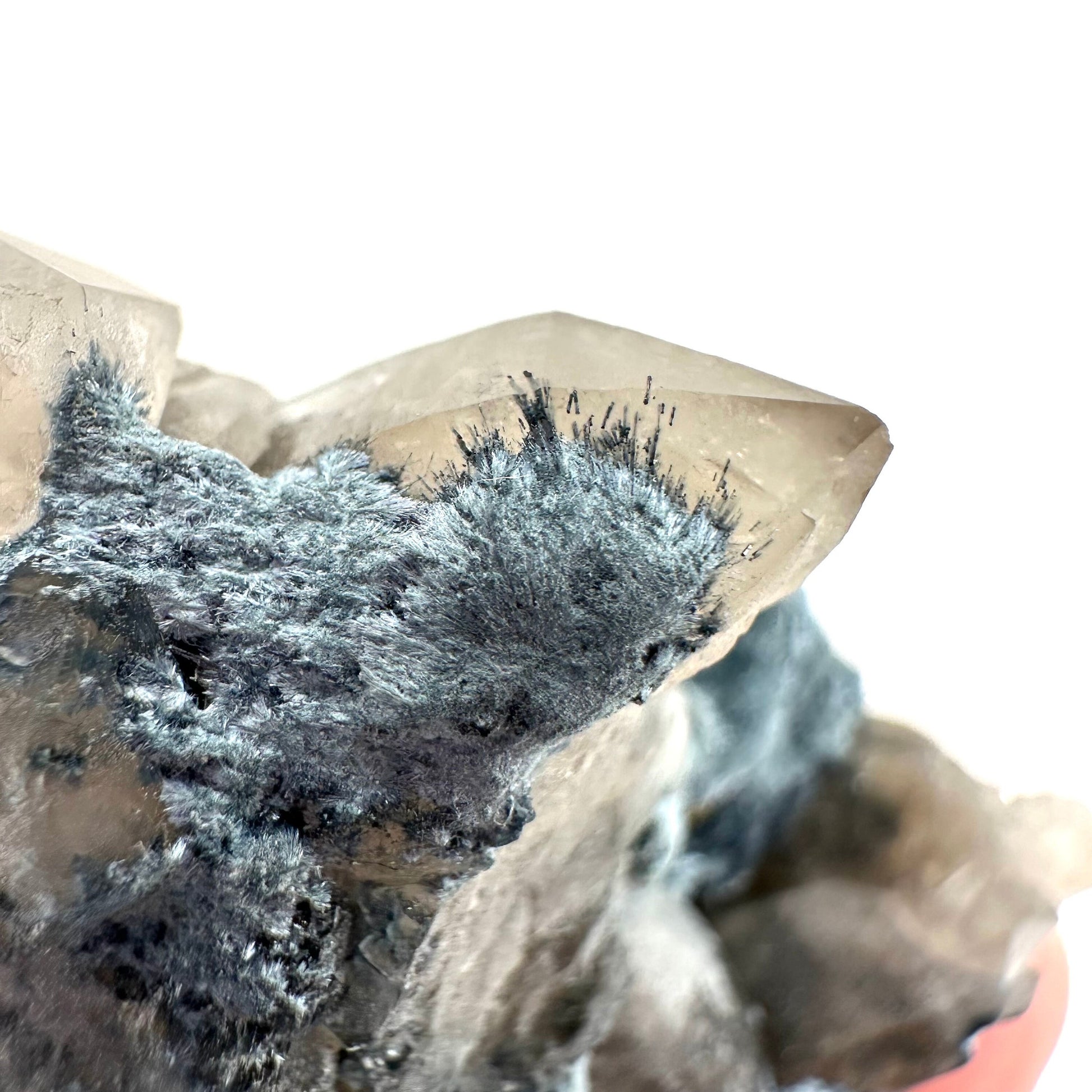 Gitter Quartz & Foitite (Namibia) | lattice quartz, smoky quartz crystal, smoky quartz point, quartz crystal, crystals