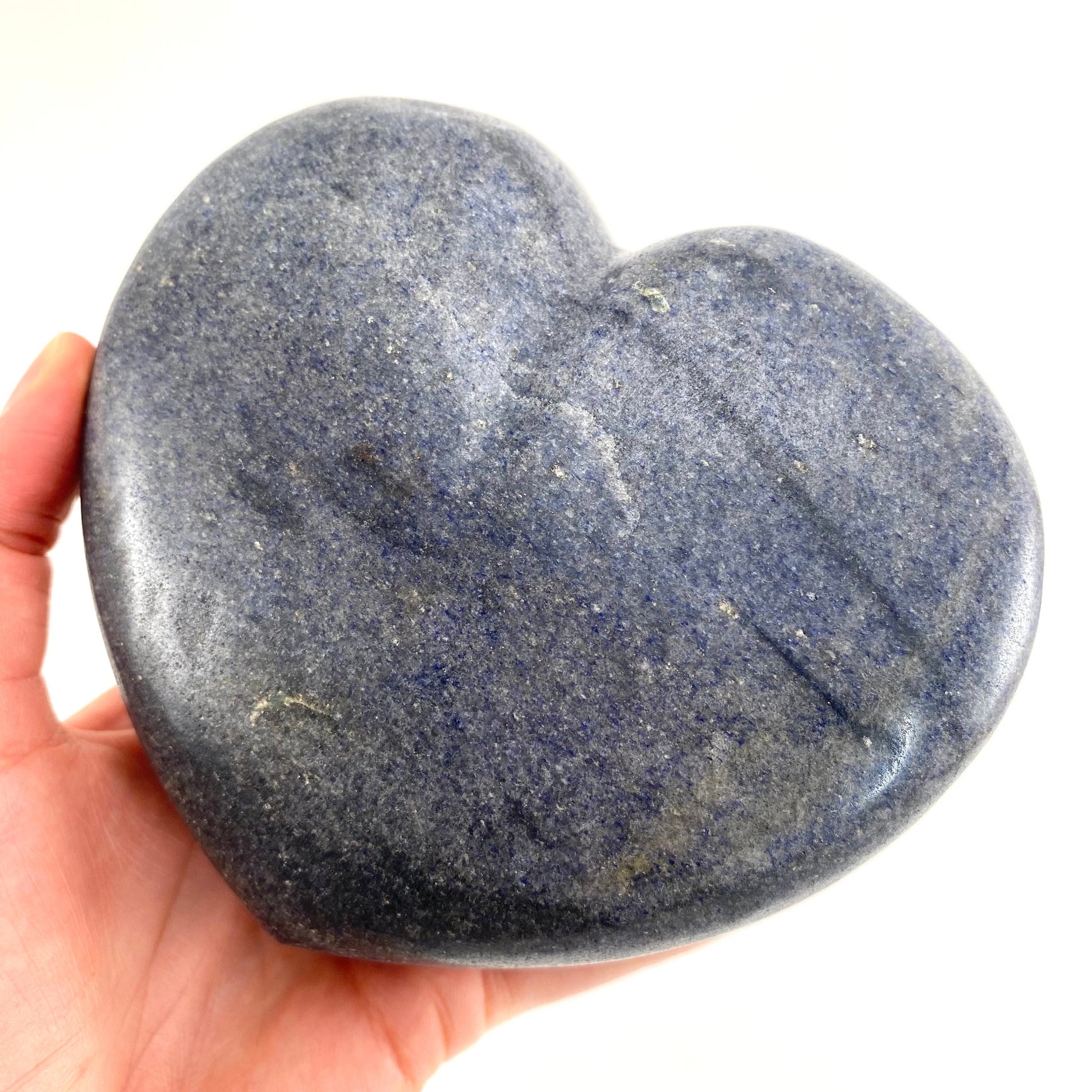 Lazulite Heart, crystal heart, Lazulite palm stone, lazulite palmstone, pocket stone, lazulite