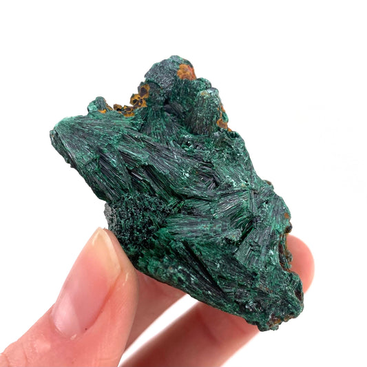 Fibrous Velvet Malachite Specimen (Congo), natural malachite, velvet malachite, malachite crystal