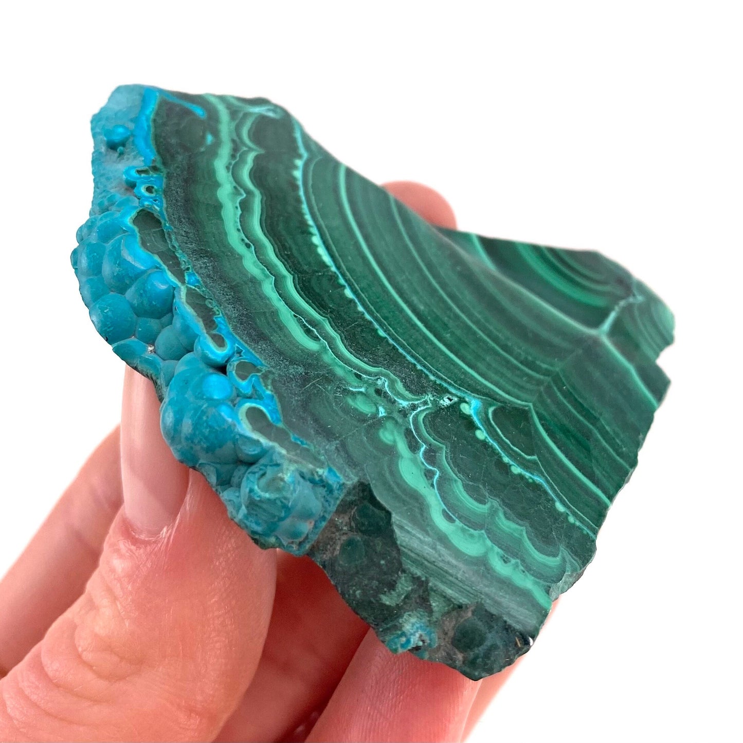 Malachite & Chrysocolla Slice (Congo), natural malachite, malachite slice, malachite slab, malacolla slice, polished malachite