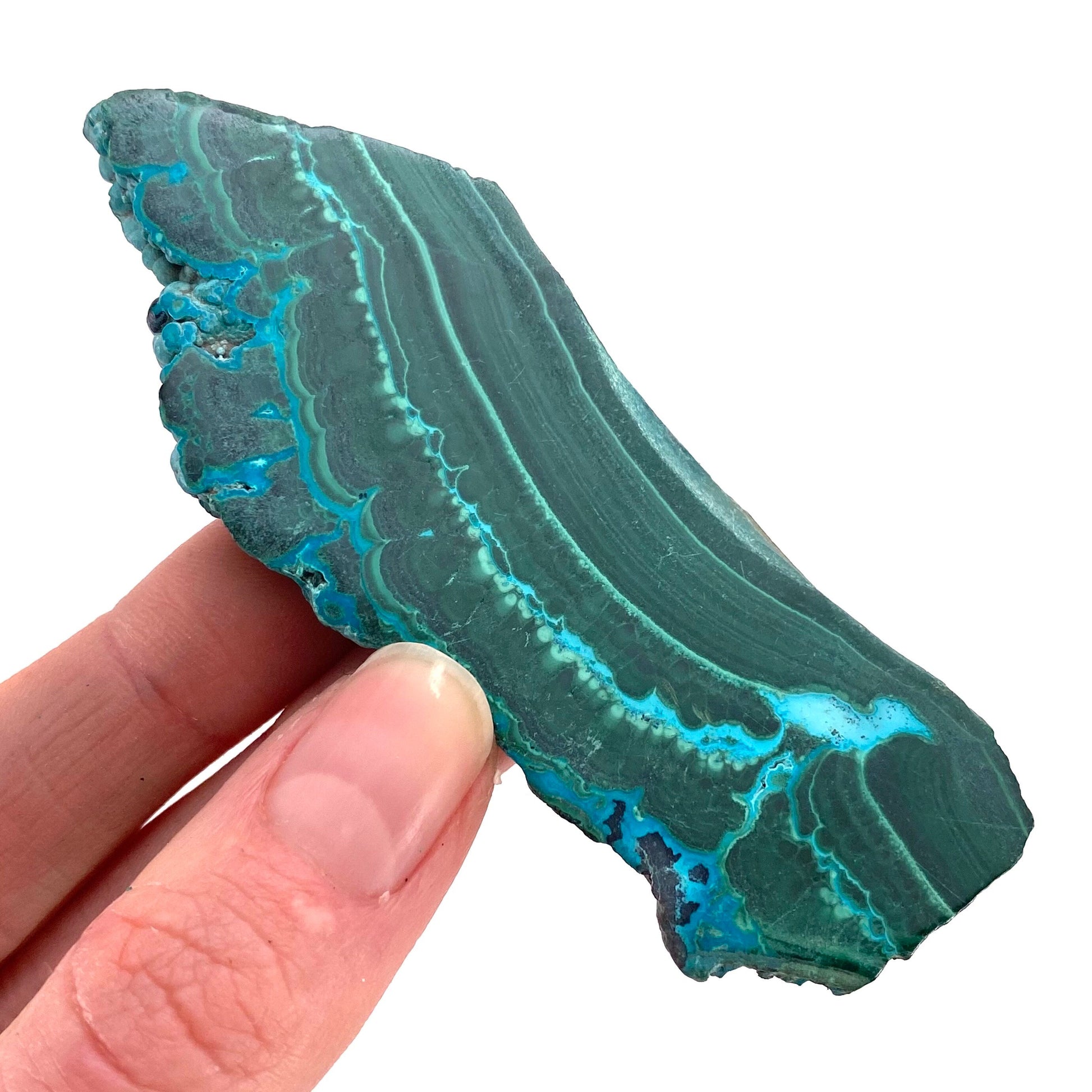 Malachite & Chrysocolla Slice (Congo), natural malachite, malachite slice, malachite slab, malacolla slice, polished malachite