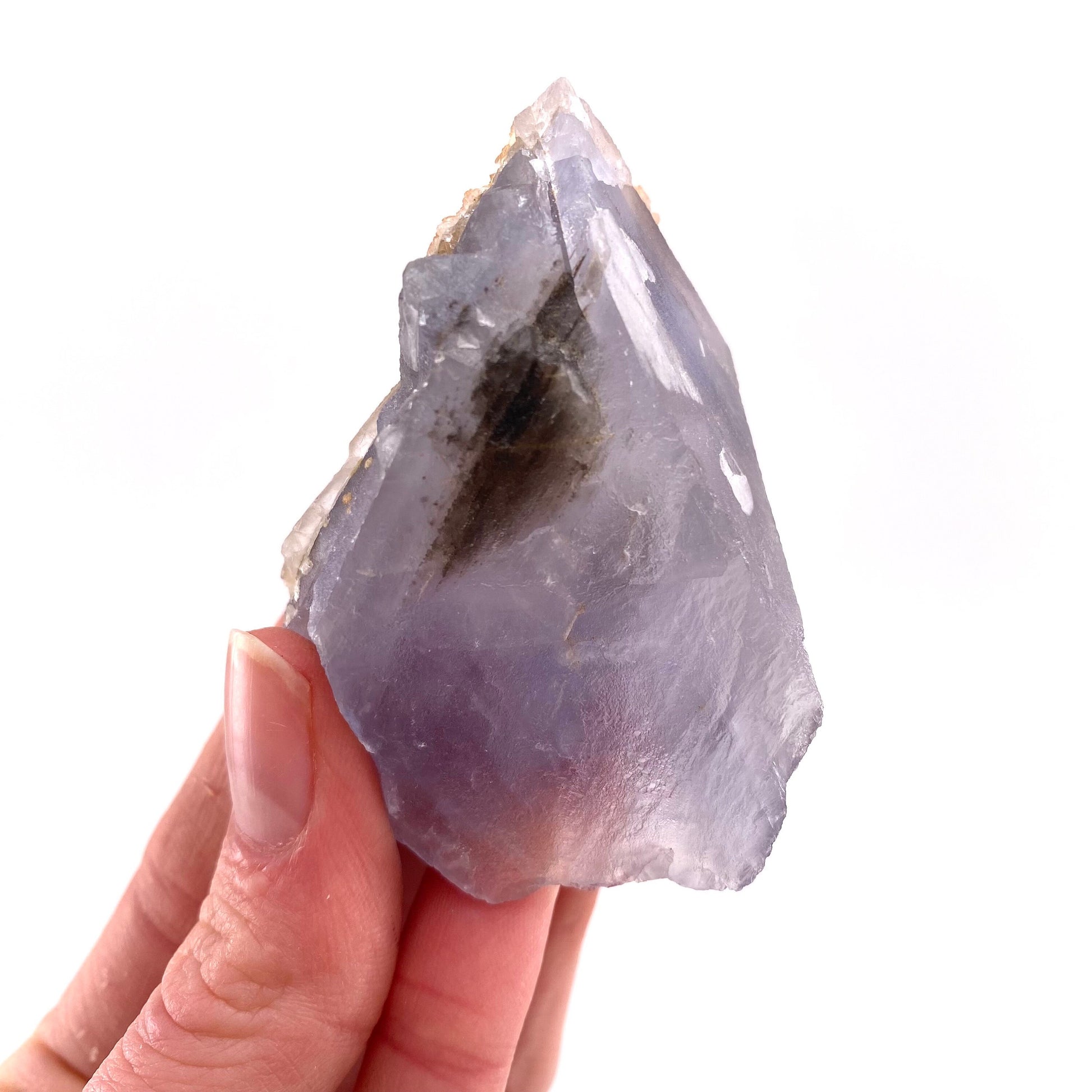 Purple Cubic Fluorite with Calcite (Pakistan) | purple fluorite, raw fluorite, fluorite cluster, purple fluorite
