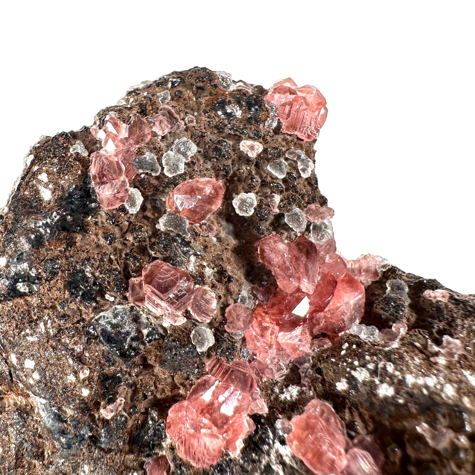 Rhodochrosite on Matrix (Peru) | rhodochrosite crystal, rare crystals, mineral specimen, rare minerals, natural rhodochrosite