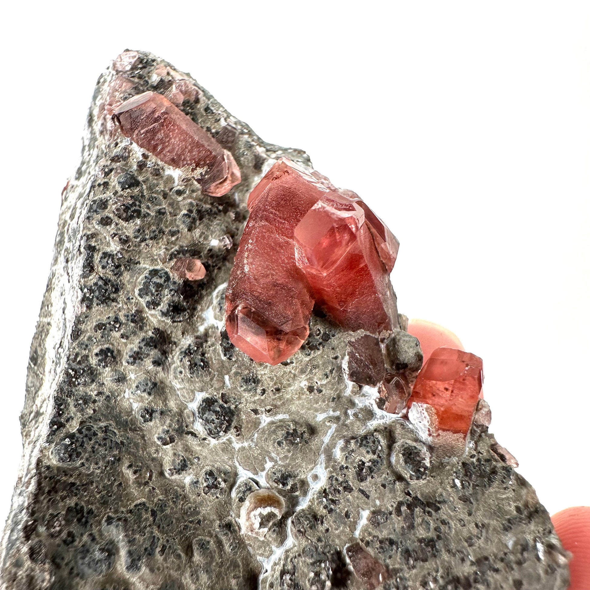 Rhodochrosite on Matrix (Peru) | rhodochrosite crystal, rare crystals, mineral specimen, rare minerals, natural rhodochrosite