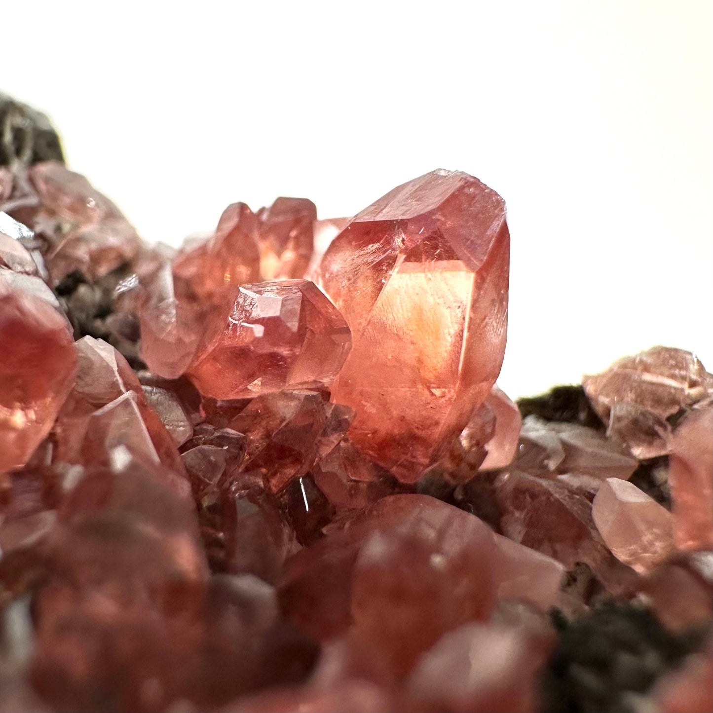 Rhodochrosite on Matrix (Peru) | rhodochrosite crystal, rare crystals, mineral specimen, rare minerals, natural rhodochrosite