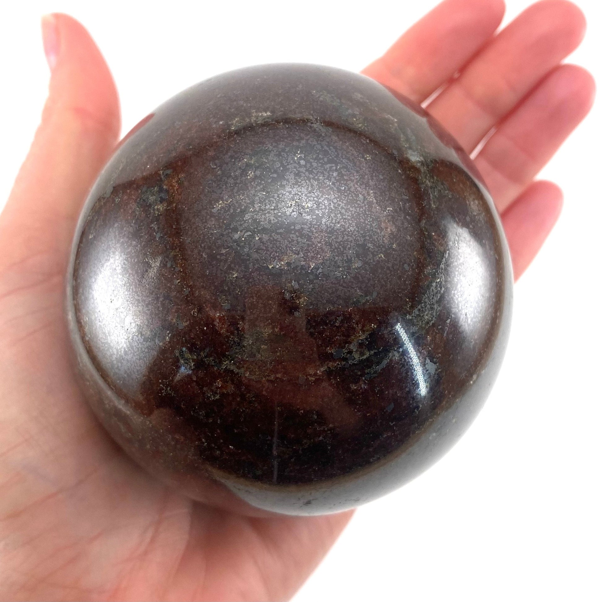 Garnet Sphere, crystal ball, garnet crystal ball, red garnet
