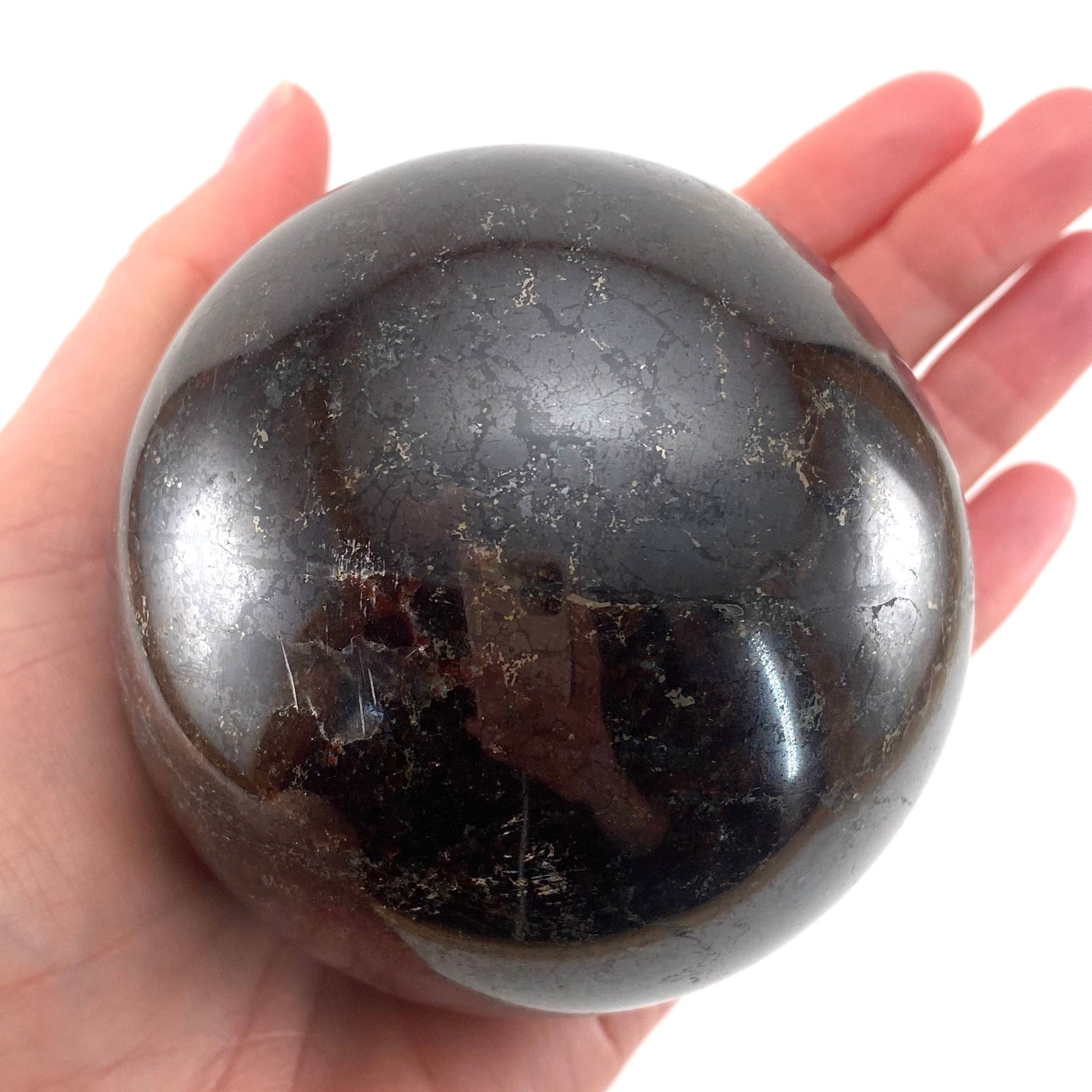 Garnet Sphere, crystal ball, garnet crystal ball, red garnet