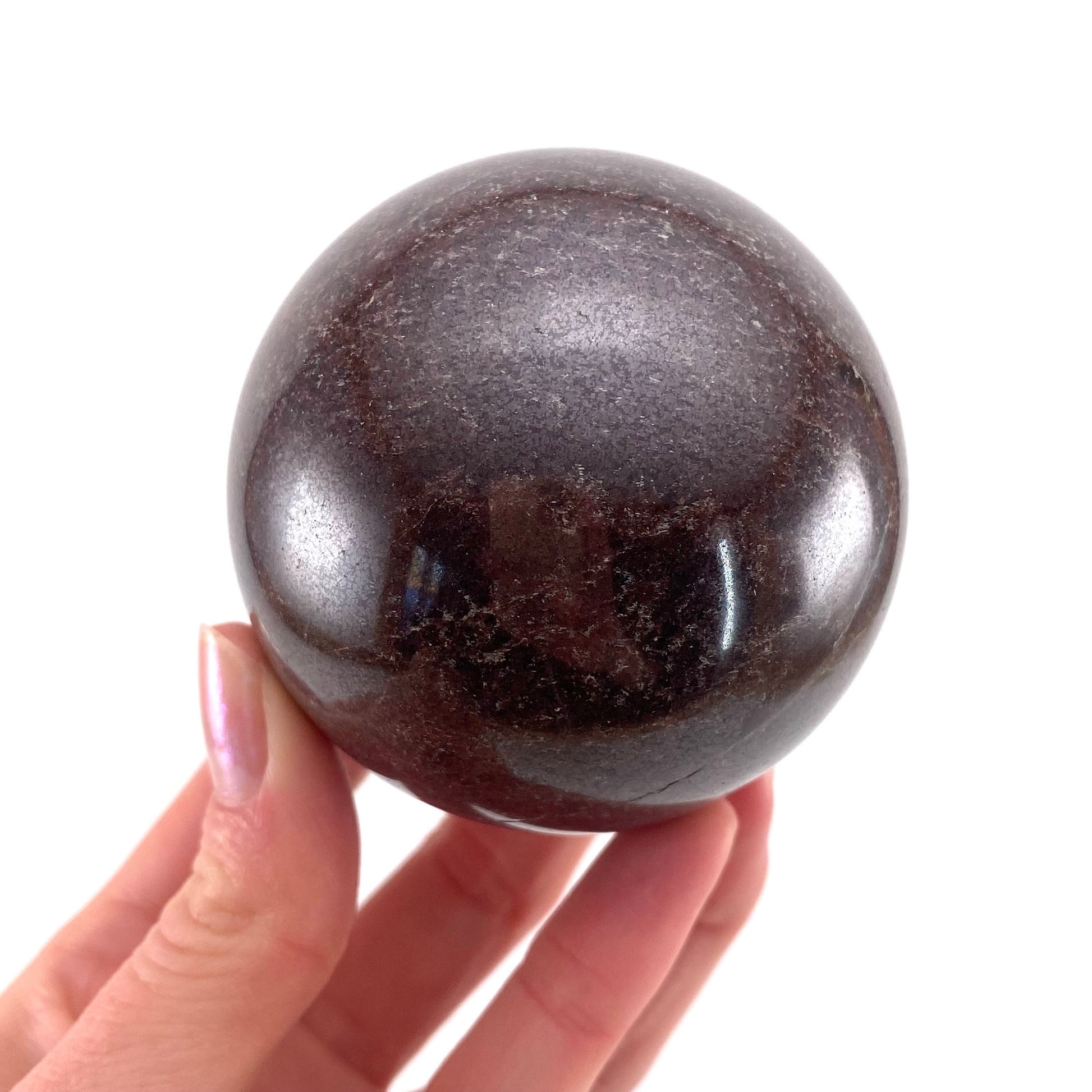 Garnet Sphere, crystal ball, garnet crystal ball, red garnet