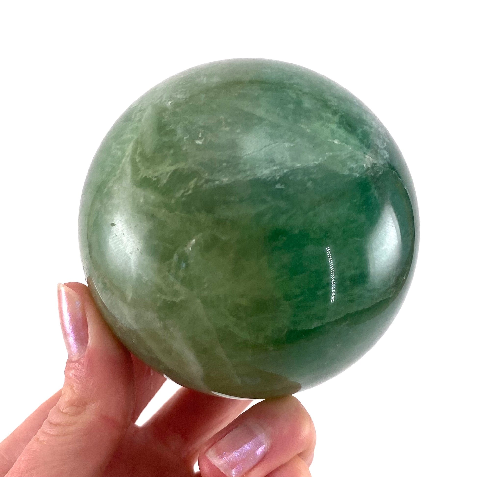 Green Fluorite Sphere, crystal ball, green fluorite sphere, fluorite palm stone, crystal sphere