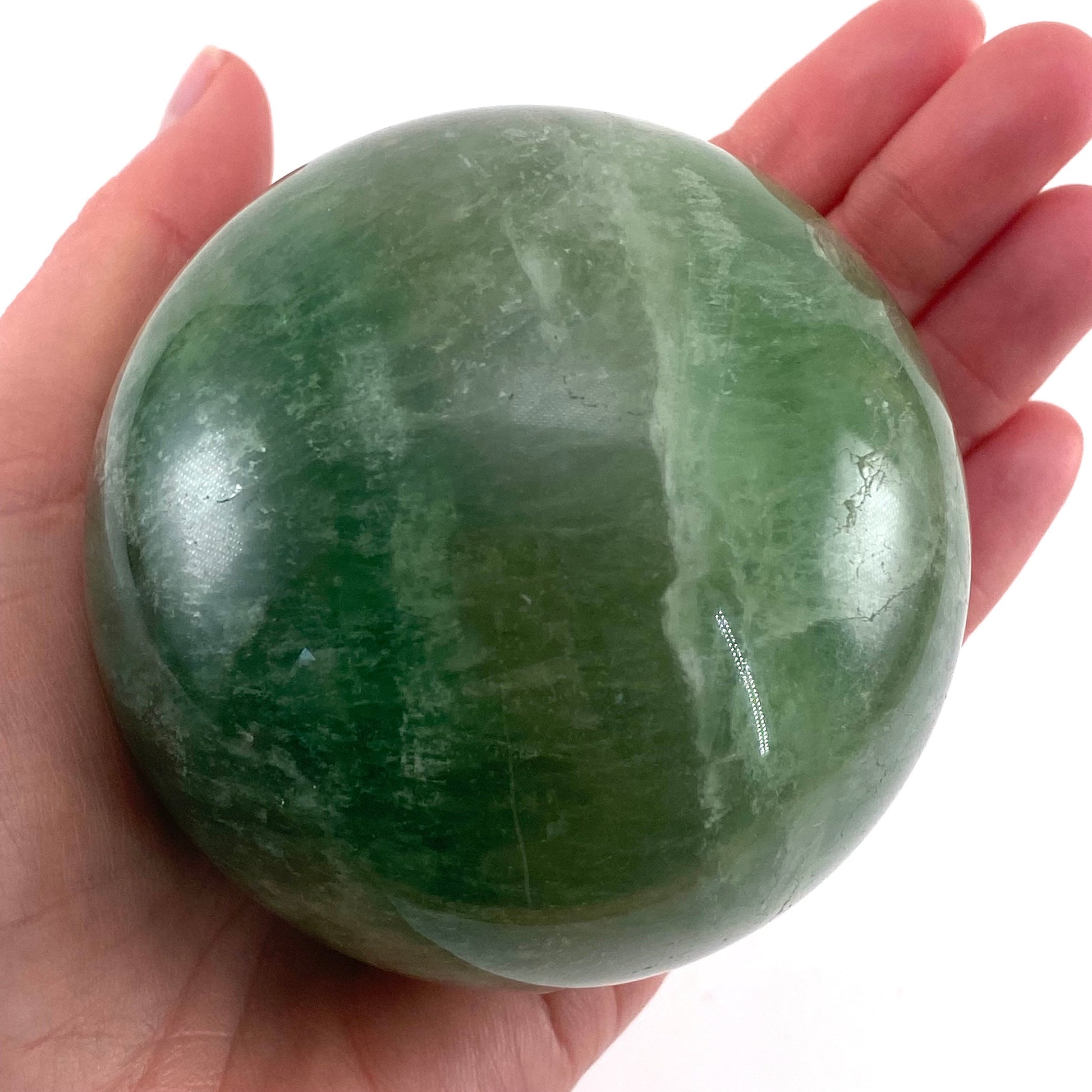 Green Fluorite Sphere, crystal ball, green fluorite sphere, fluorite palm stone, crystal sphere