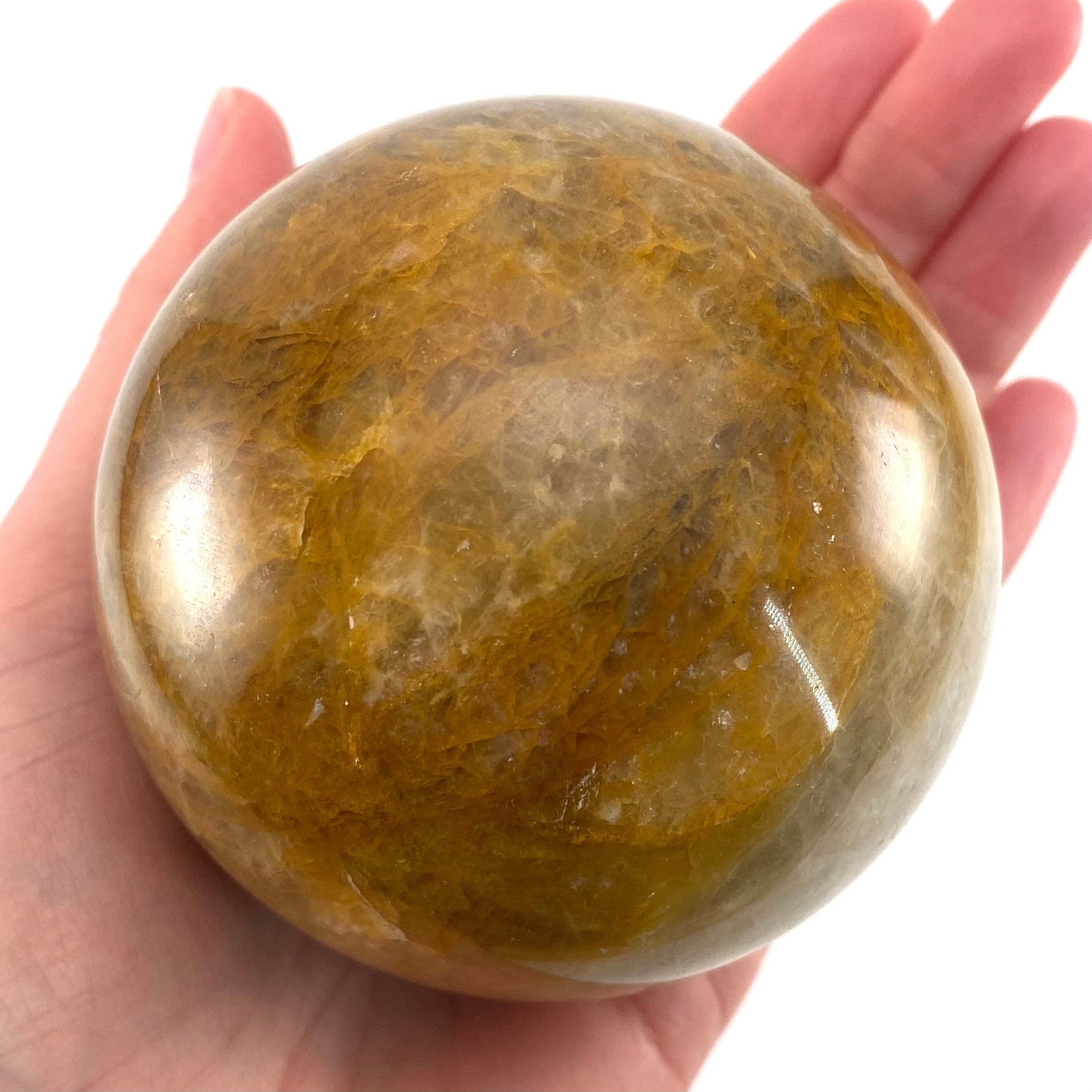 Golden Healer Quartz Sphere, crystal ball, hematoid quartz sphere, yellow Hematoid Quartz, golden healer