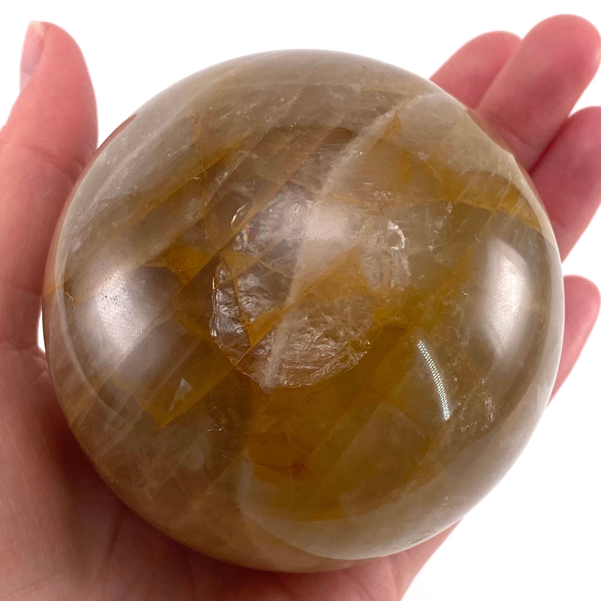 Golden Healer Quartz Sphere, crystal ball, hematoid quartz sphere, yellow Hematoid Quartz, golden healer