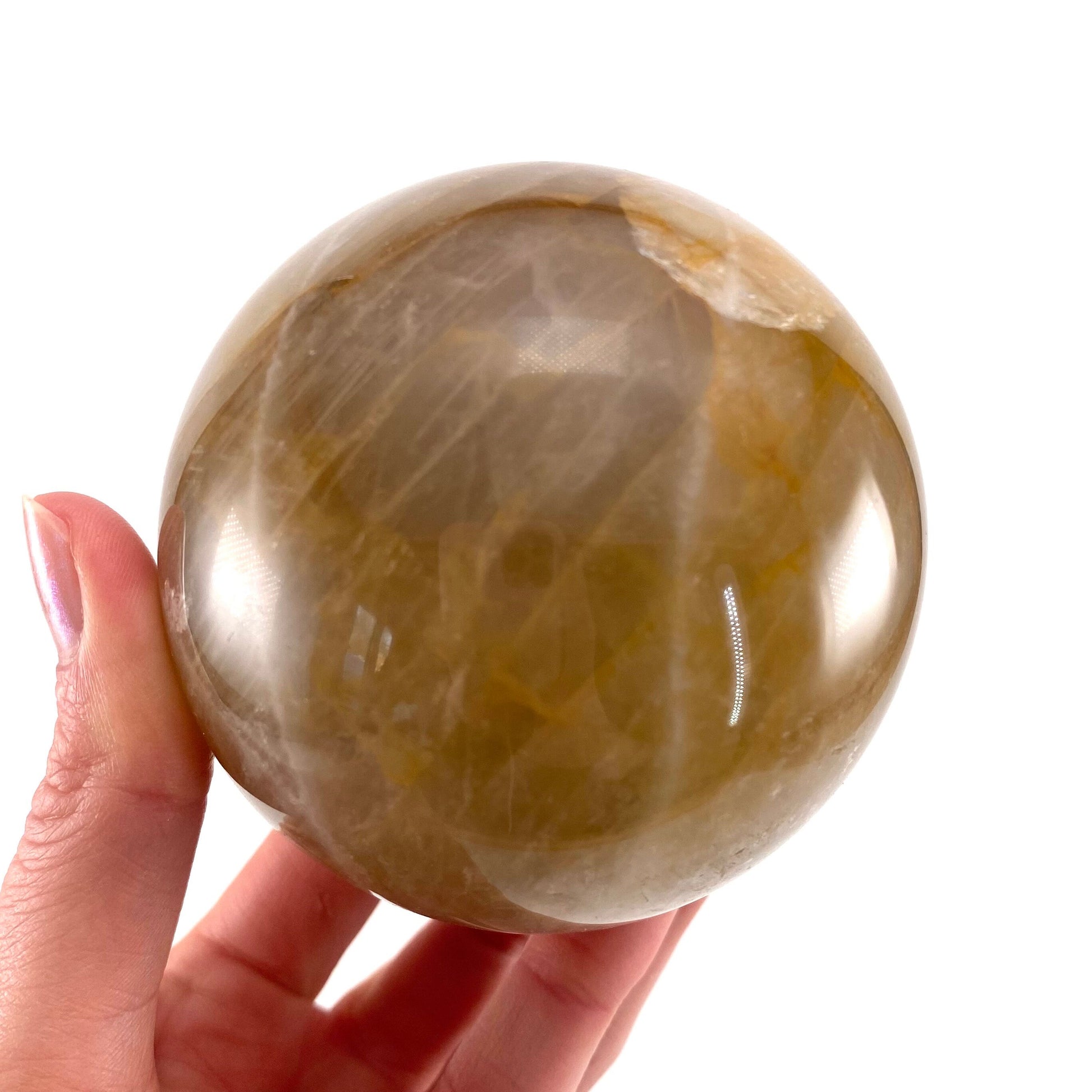 Golden Healer Quartz Sphere, crystal ball, hematoid quartz sphere, yellow Hematoid Quartz, golden healer