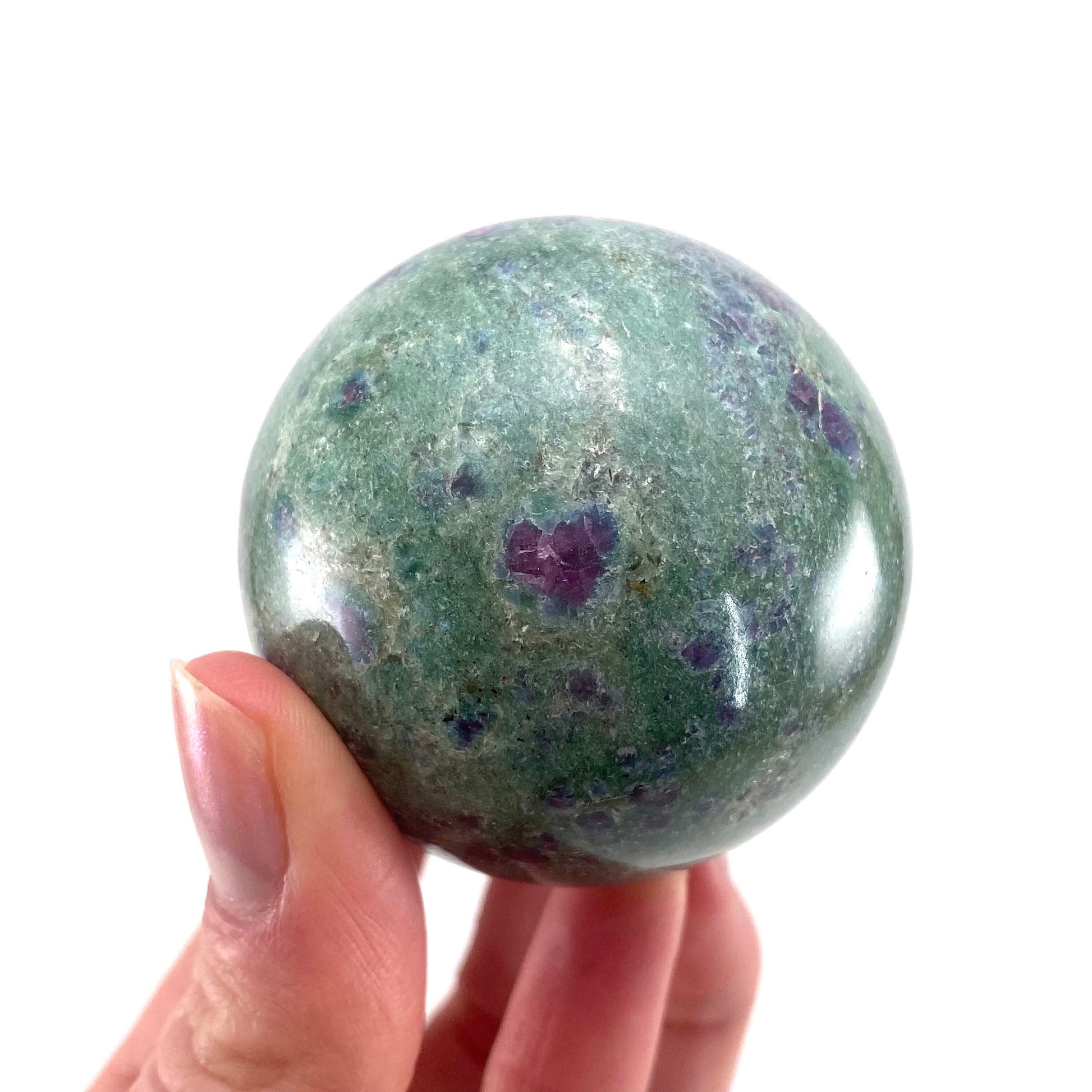 Ruby in Fuchsite Sphere (UV Reactive) | Ruby fuchsite crystal ball, polished ruby , crystal ball, crystal sphere