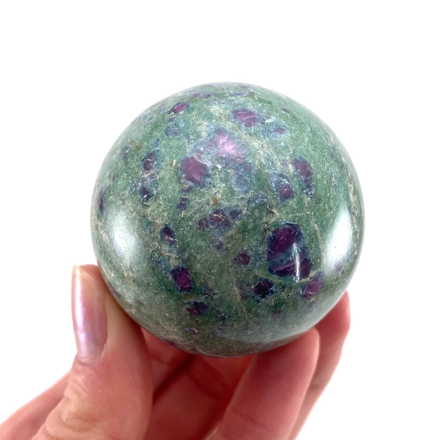 Ruby in Fuchsite Sphere (UV Reactive) | Ruby fuchsite crystal ball, polished ruby , crystal ball, crystal sphere