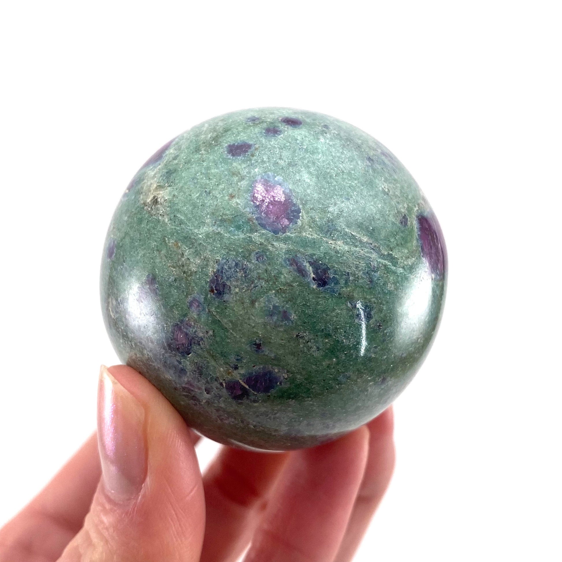 Ruby in Fuchsite Sphere (UV Reactive) | Ruby fuchsite crystal ball, polished ruby , crystal ball, crystal sphere