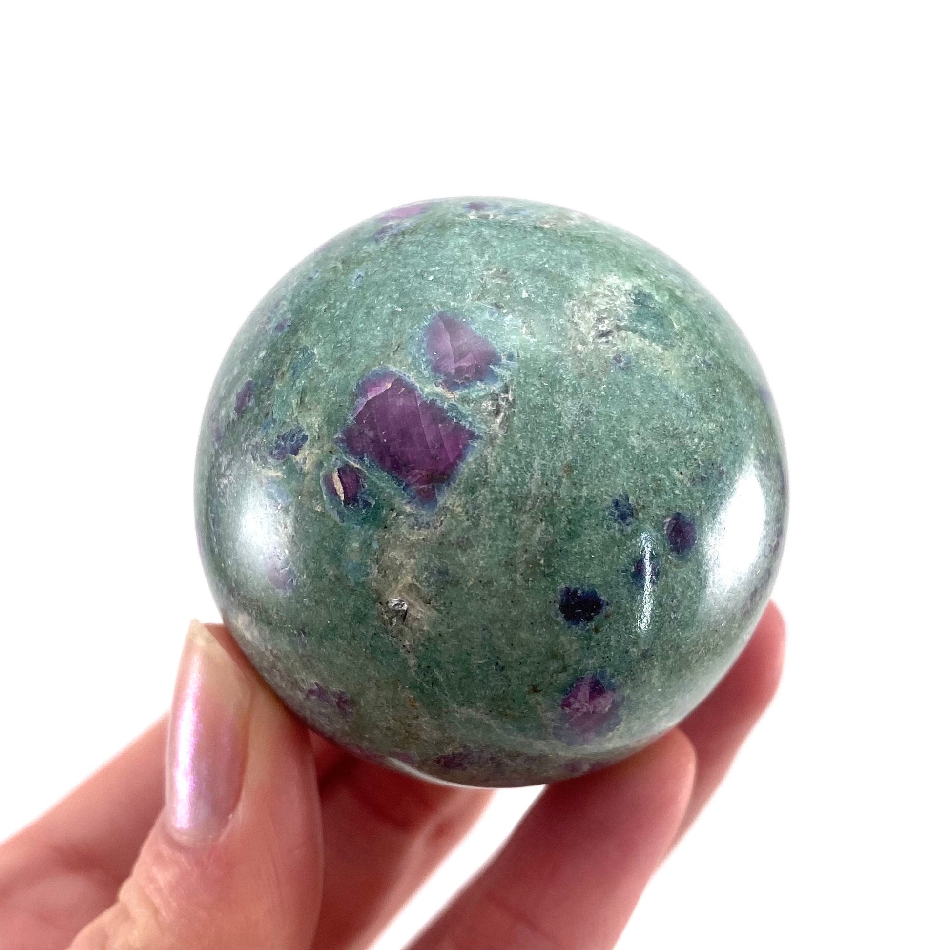 Ruby in Fuchsite Sphere (UV Reactive) | Ruby fuchsite crystal ball, polished ruby , crystal ball, crystal sphere