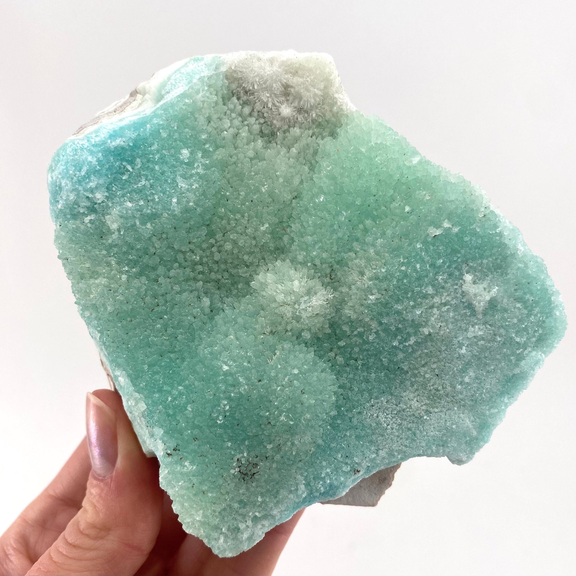 Blue Aragonite (Afghanistan), blue aragonite specimen, raw aragonite, botryoidal aragonite crystal