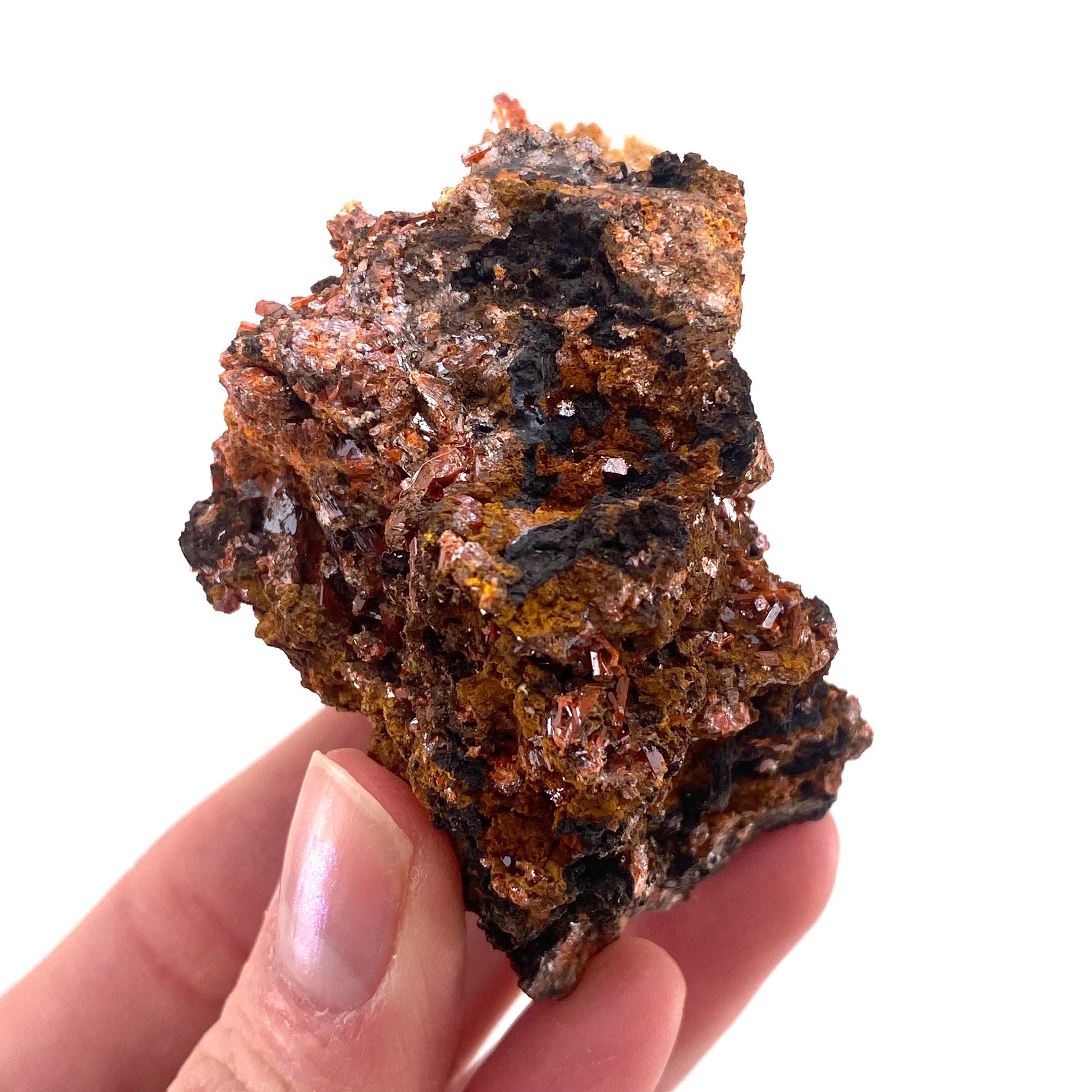 Crocoite Specimen (Australia), raw crocoite, crocoite crystal, orange crocoite, mineral specimen, rare minerals