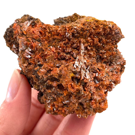 Crocoite Specimen (Australia), raw crocoite, crocoite crystal, orange crocoite, mineral specimen, rare minerals