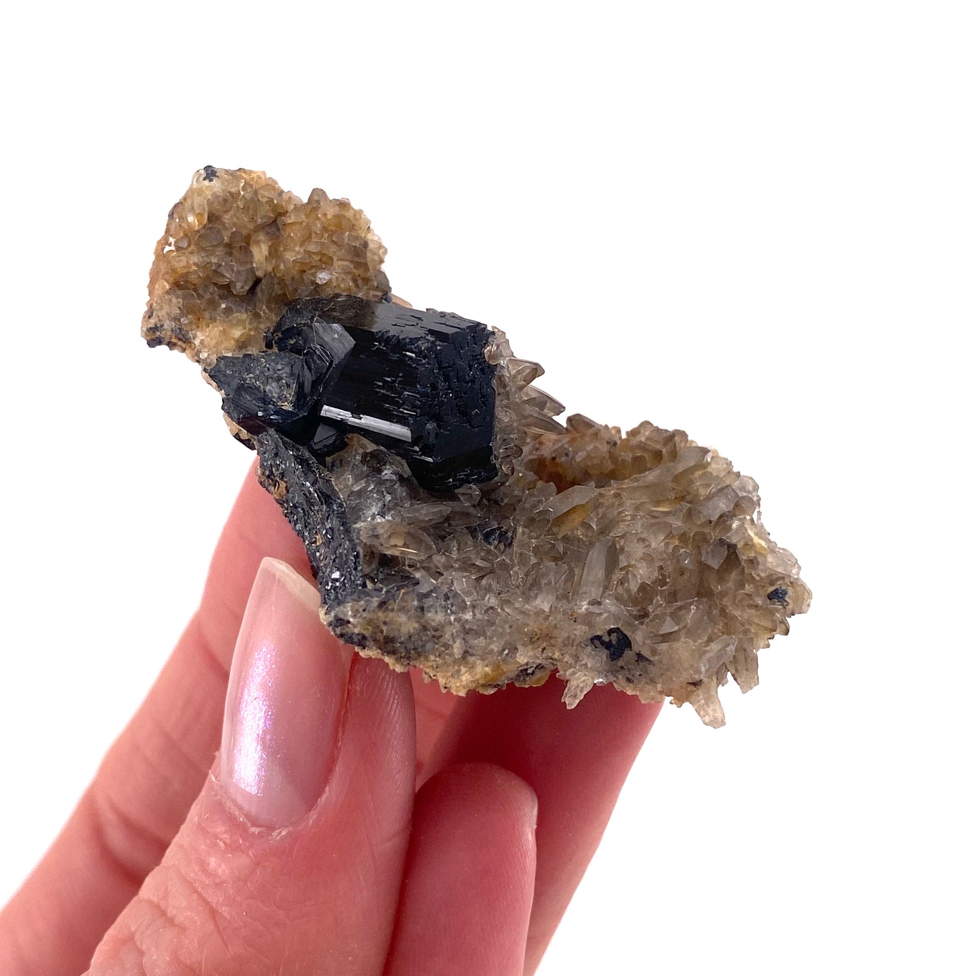Black tourmaline cluster (Namibia), high grade black tourmaline, tourmaline crystal, black schorl