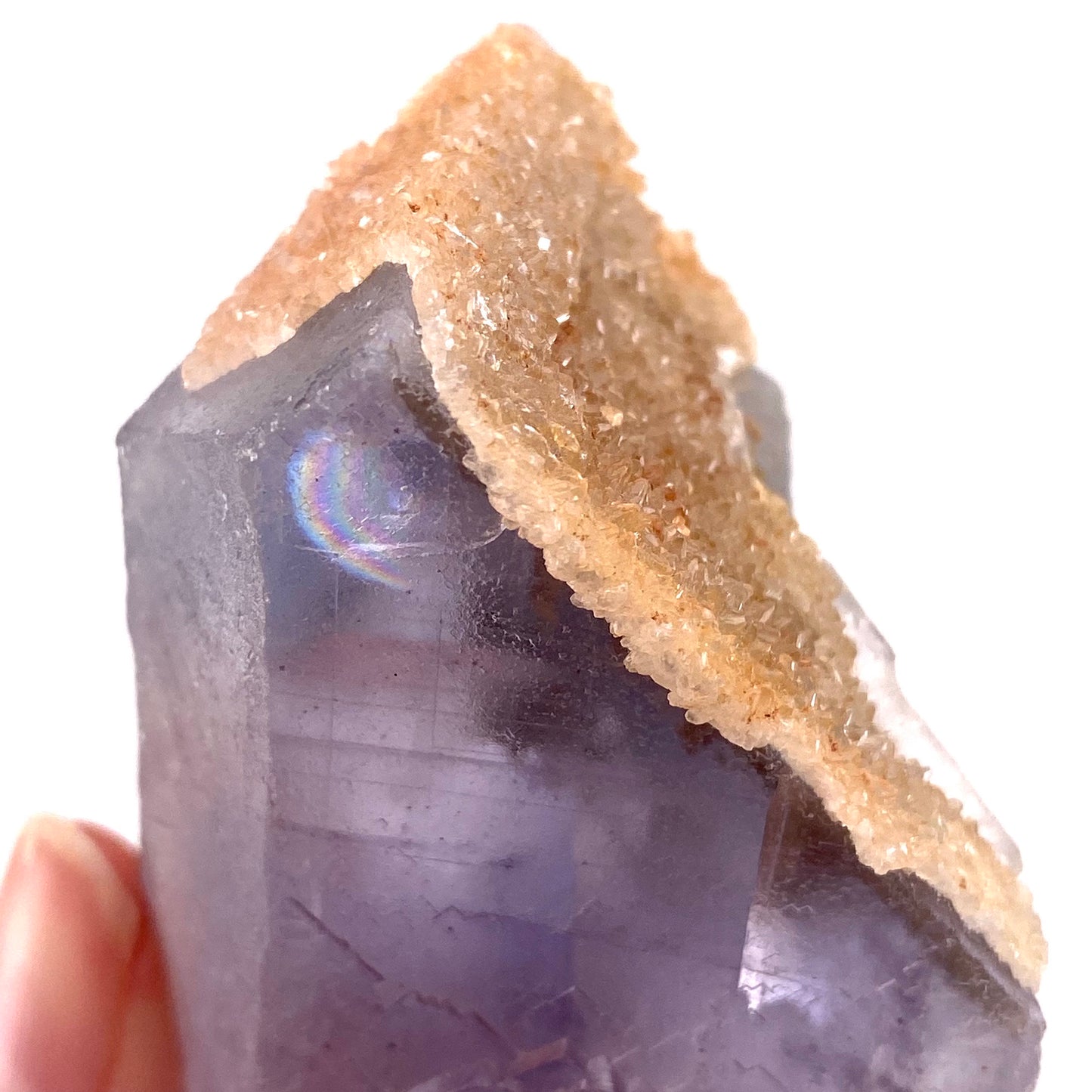 Purple Cubic Fluorite with Calcite (Pakistan) | purple fluorite, raw fluorite, fluorite cluster, purple fluorite