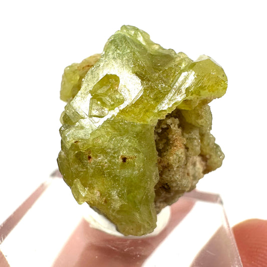 Andradite-Grossular Garnet (Mali) | green garnet, raw garnet crystal, grossular garnet crystal, raw green garnet, mineral specimen, crystals