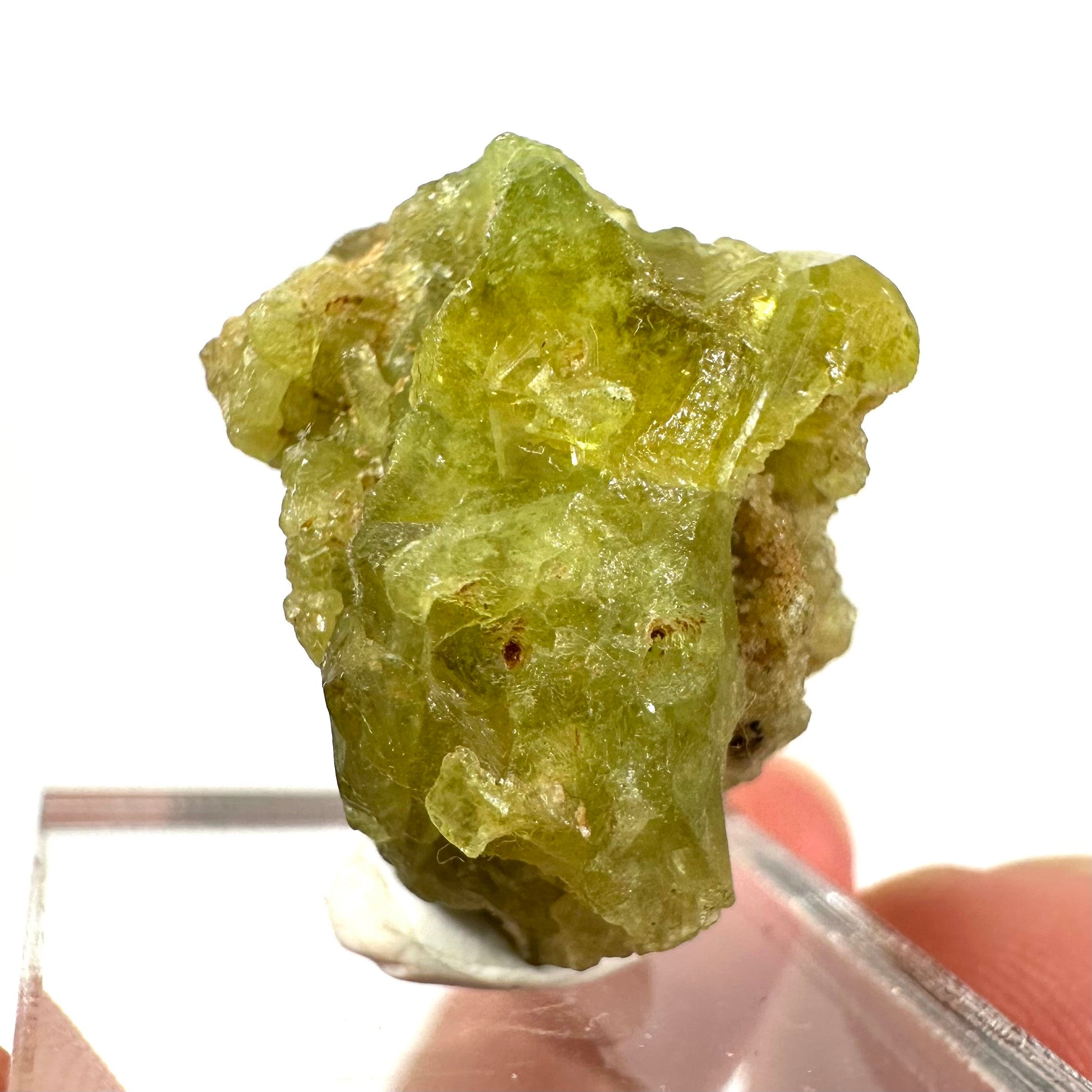 Andradite-Grossular Garnet (Mali) | green garnet, raw garnet crystal, grossular garnet crystal, raw green garnet, mineral specimen, crystals